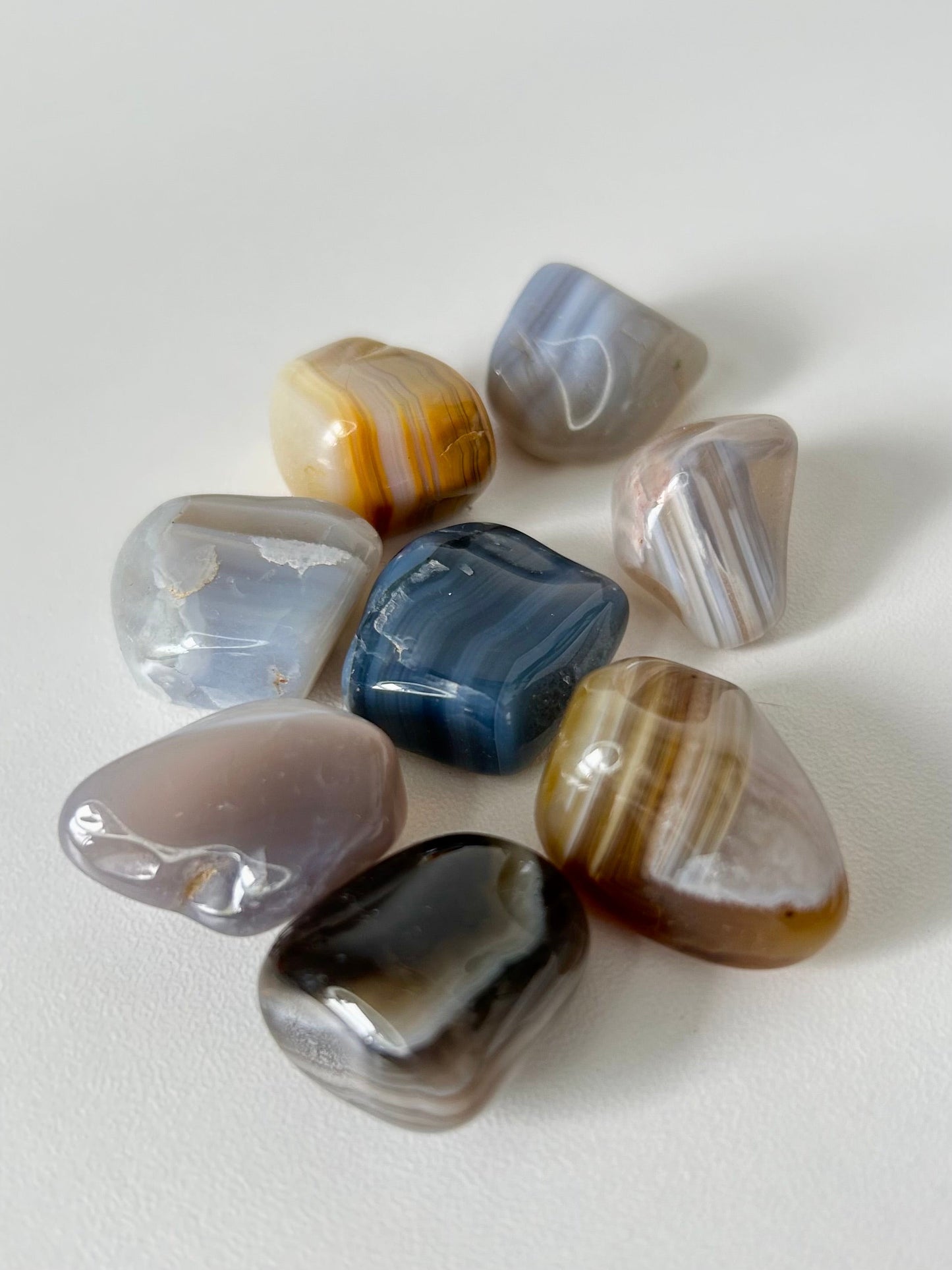 Banded Agate Tumble Stone | Bespoke Crystals