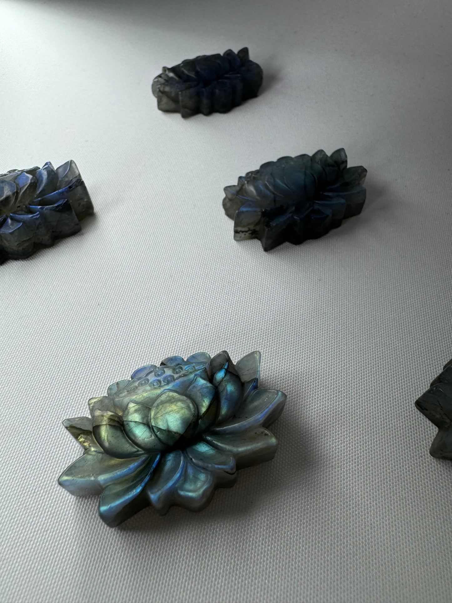 Labradorite Lotus Carving | Bespoke Crystals