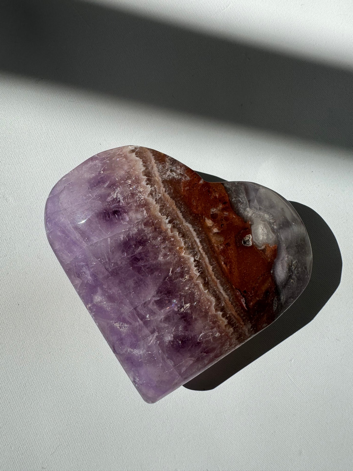 Amethyst Crazy Lace Agate Heart #2 | Bespoke Crystals