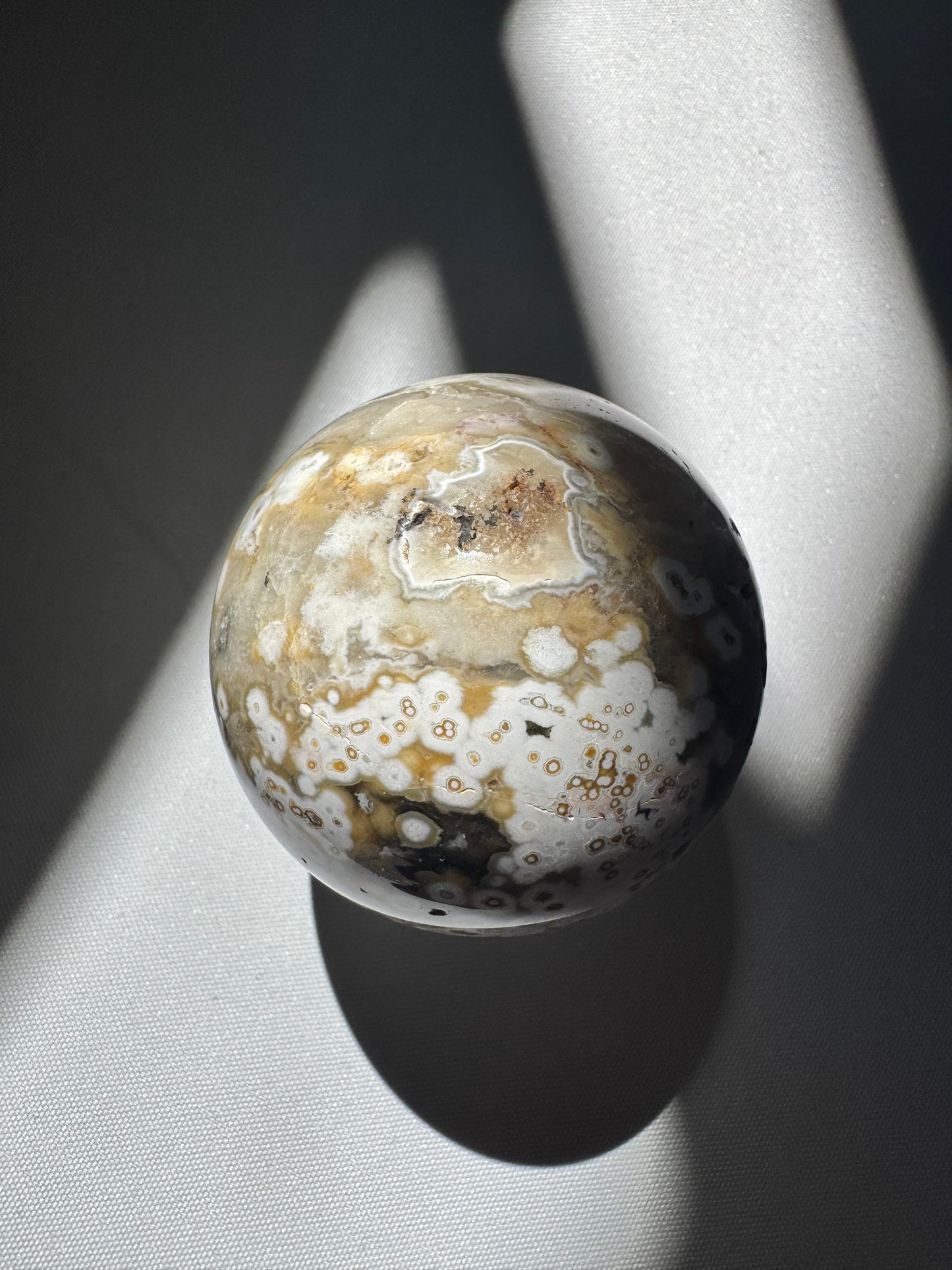 Orbicular Ocean Jasper Sphere #1 | Bespoke Crystals