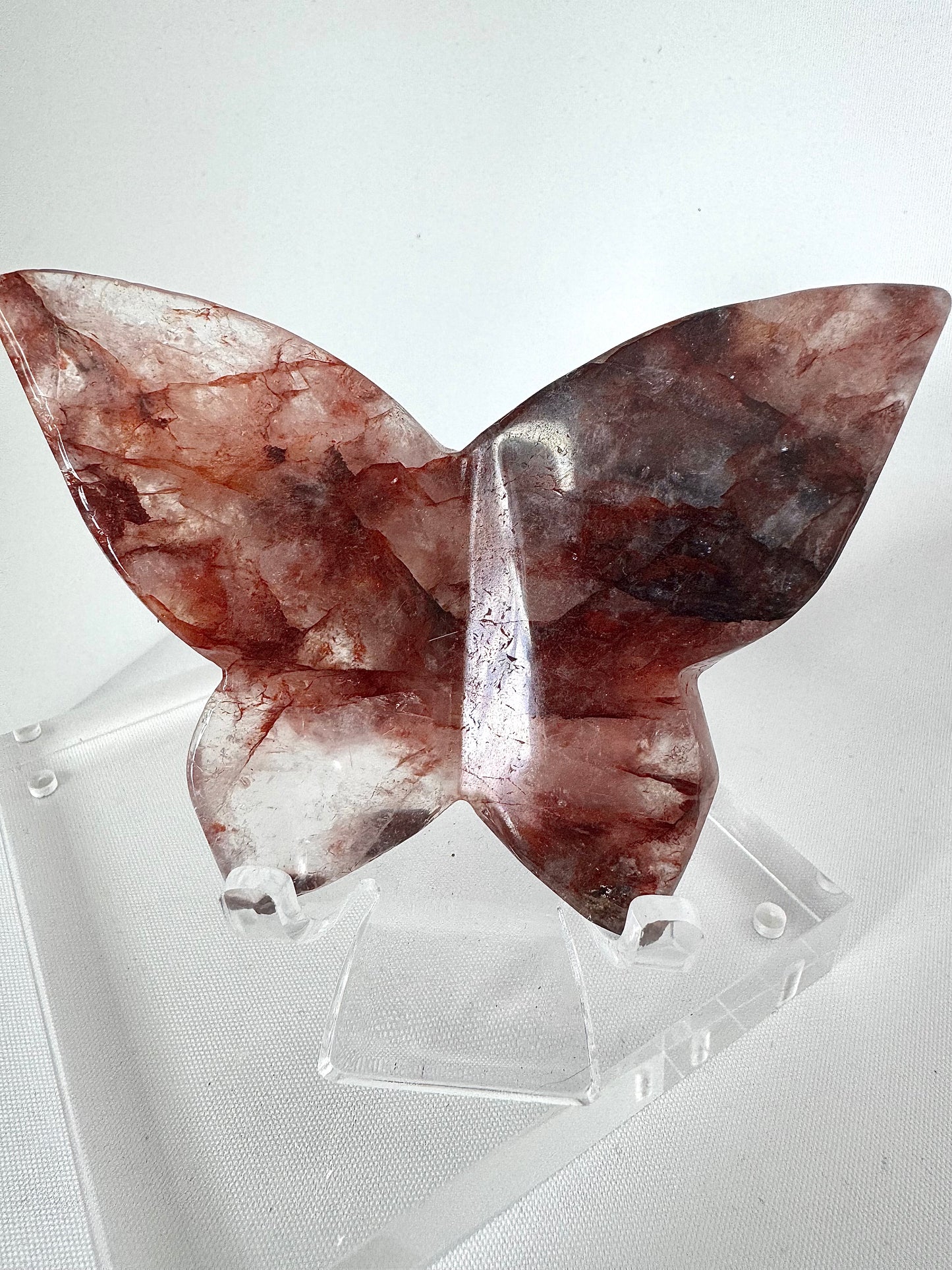 Fire Quartz 3D Butterfly | Bespoke Crystals