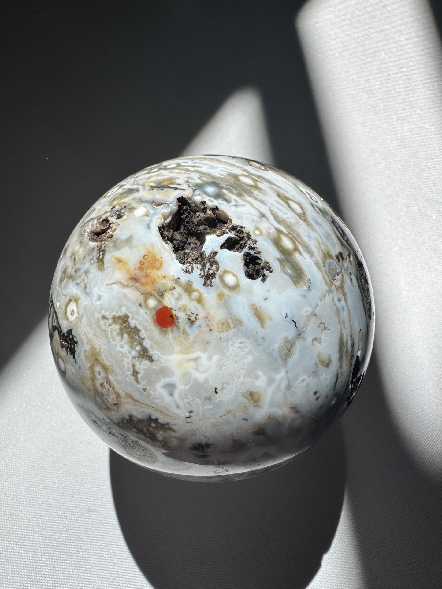 Orbicular Ocean Jasper Sphere #4 | Bespoke Crystals