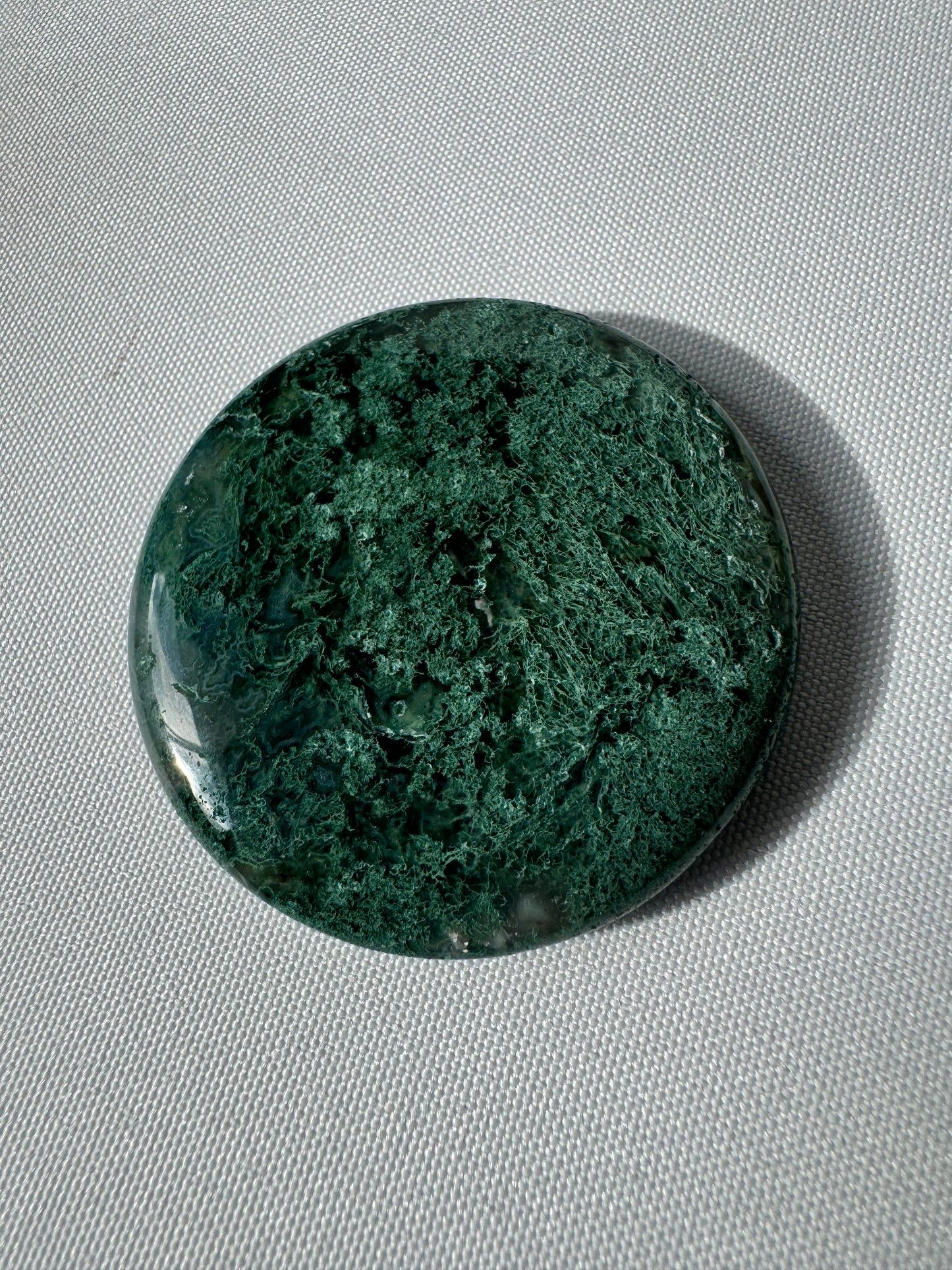 Moss Agate Coins | Bespoke Crystals