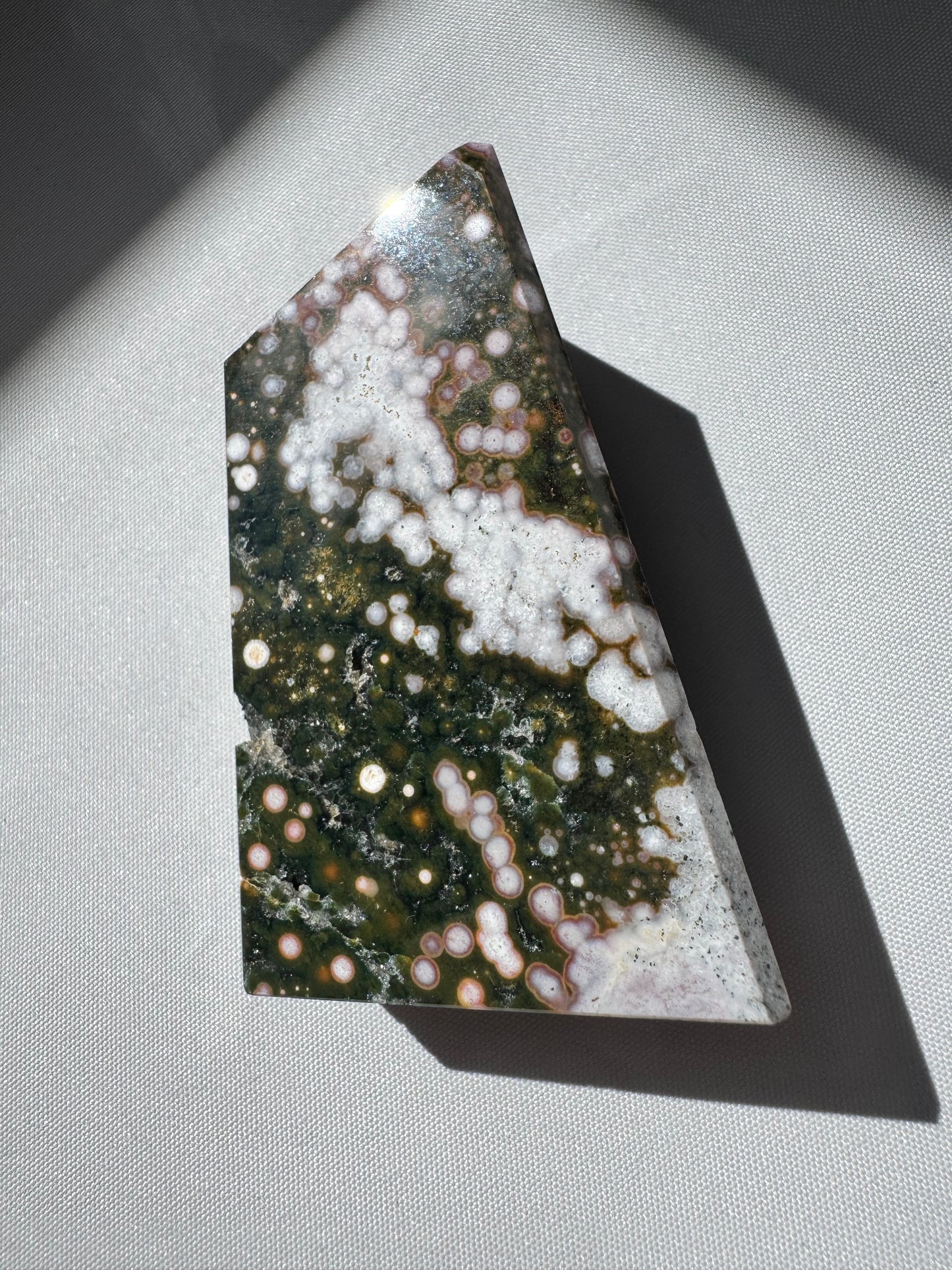 Orbicular Ocean Jasper Freeform #A5 | Bespoke Crystals