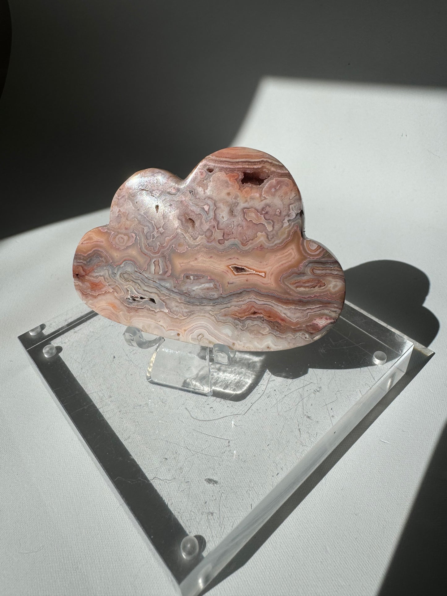 Pink Lace Agate Cloud #4 | Bespoke Crystals