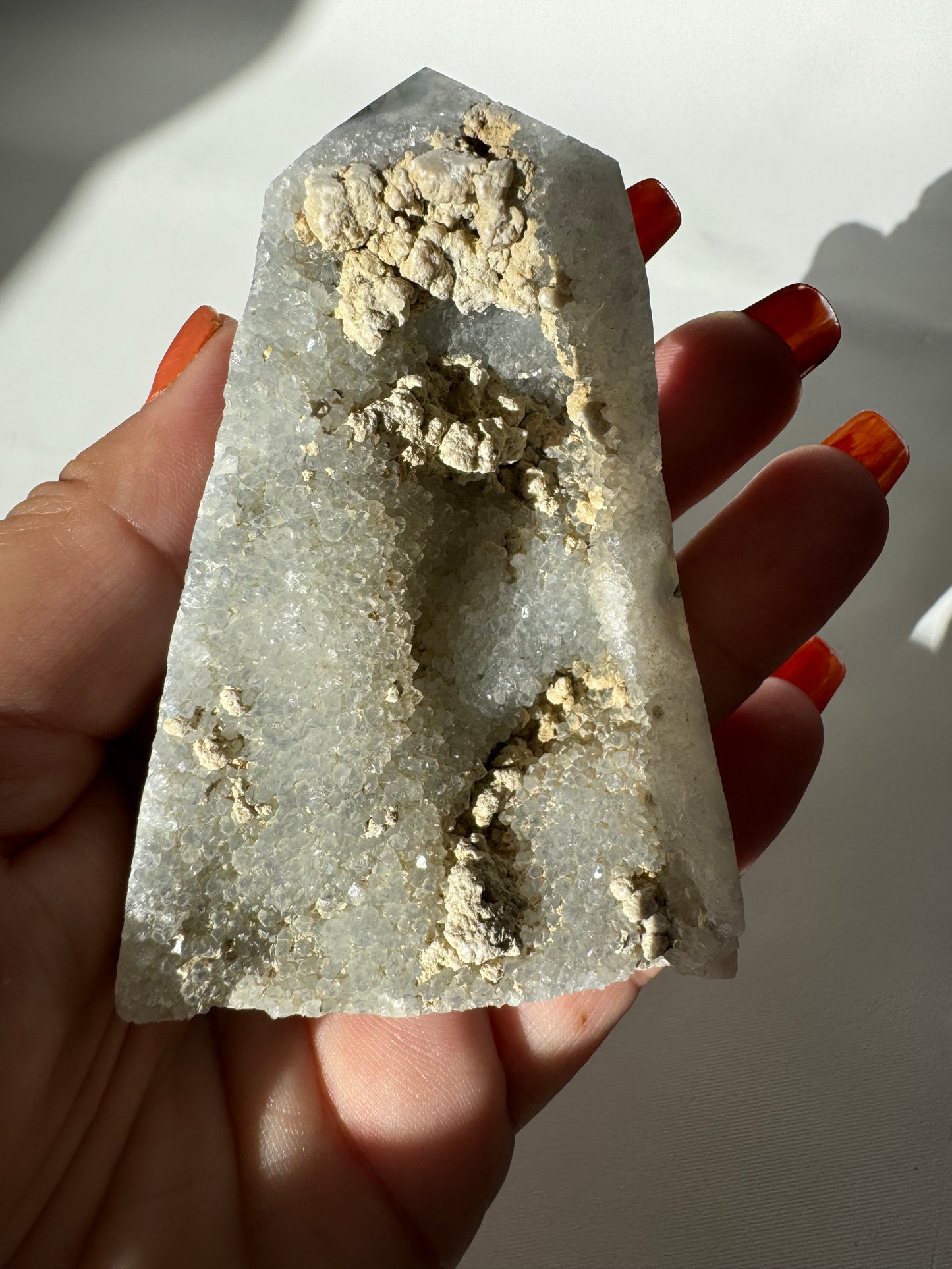 Moss Agate Druze Tower #5 | Bespoke Crystals