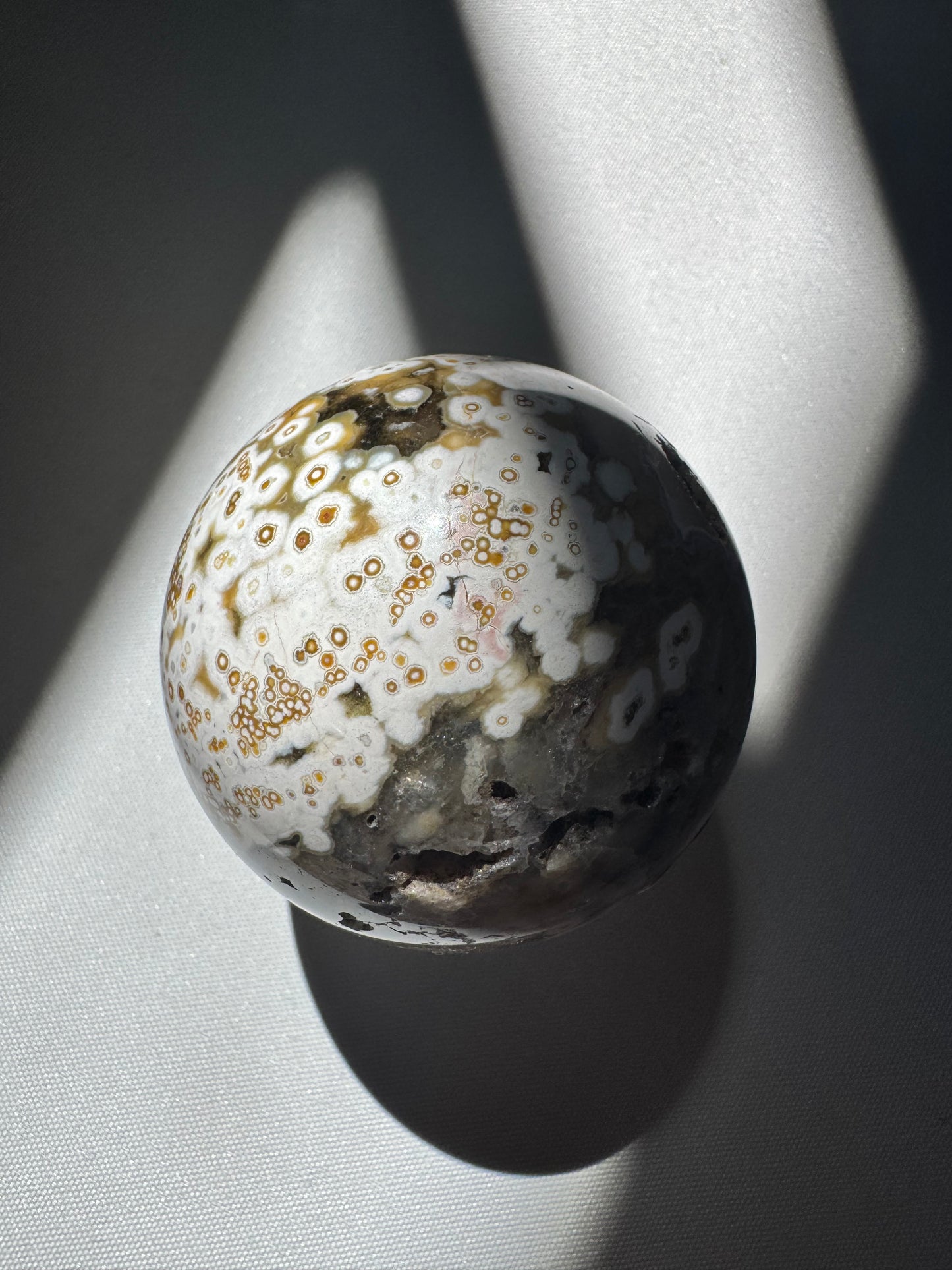 Orbicular Ocean Jasper Sphere #1 | Bespoke Crystals