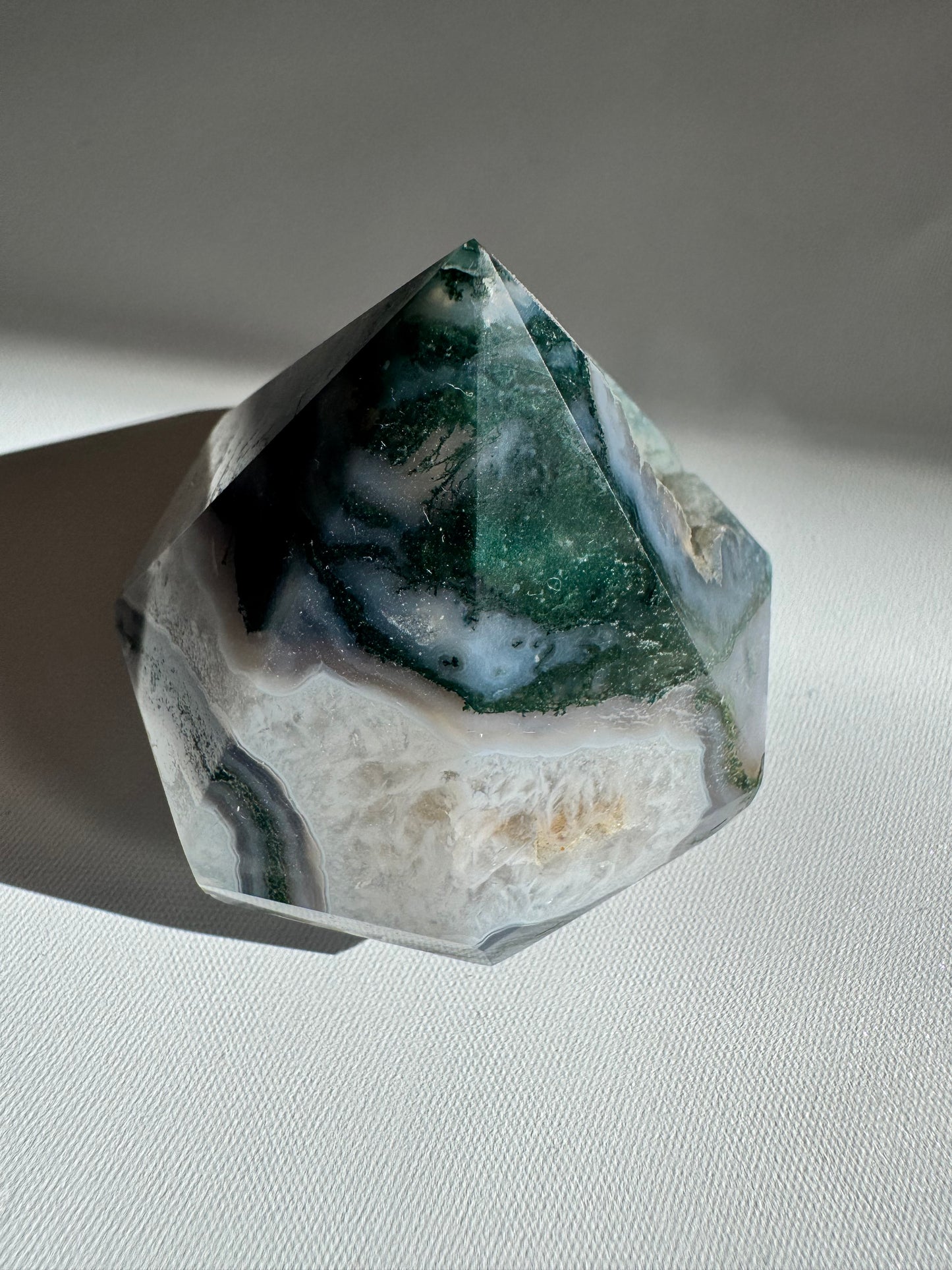 Moss Agate Diamond | Bespoke Crystals