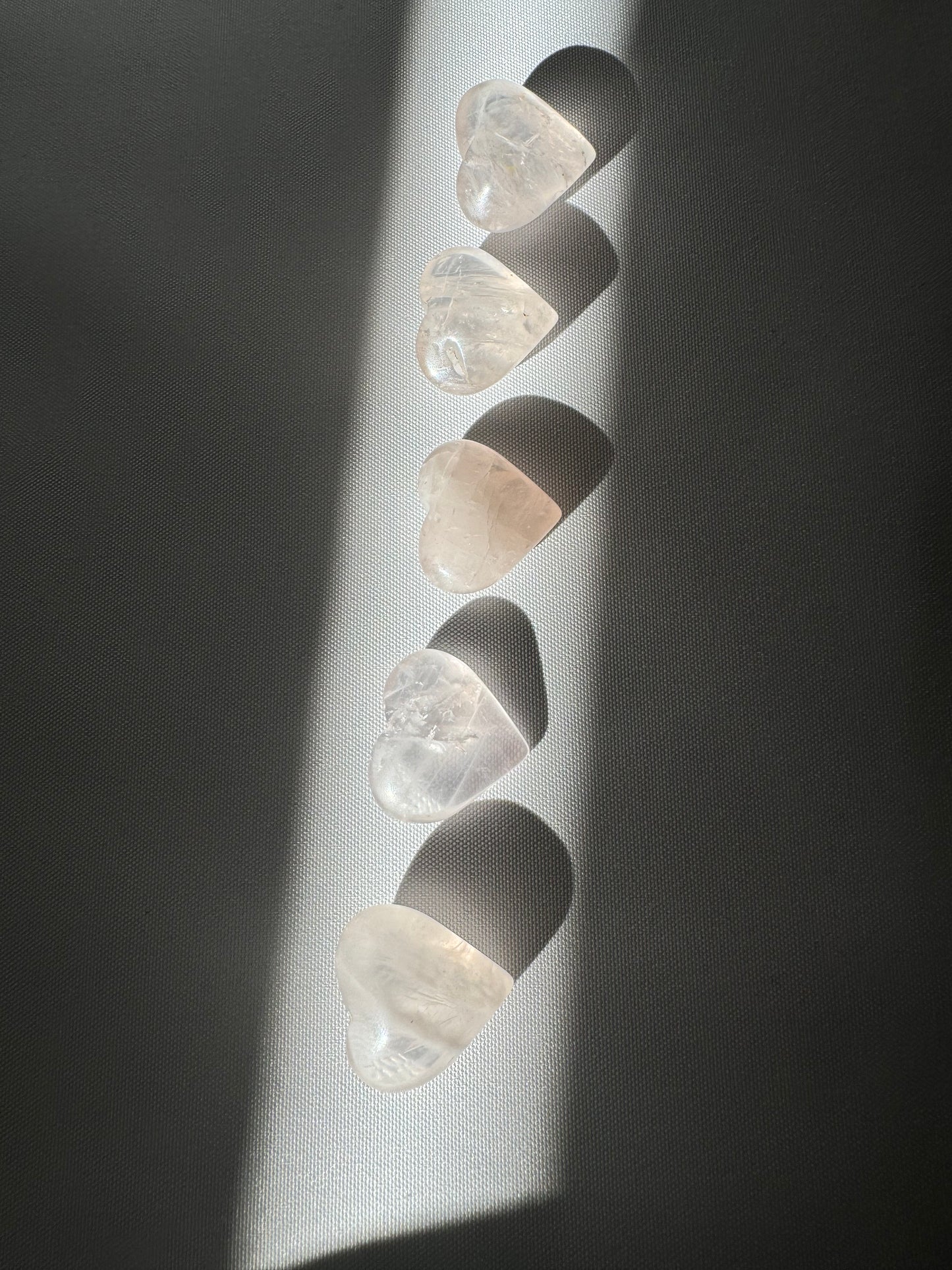 Mini Rose Quartz Hearts | Bespoke Crystals