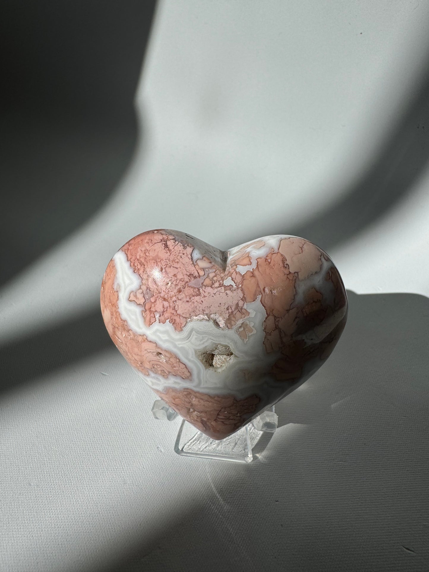 Cotton Candy Agate Hearts | Bespoke Crystals