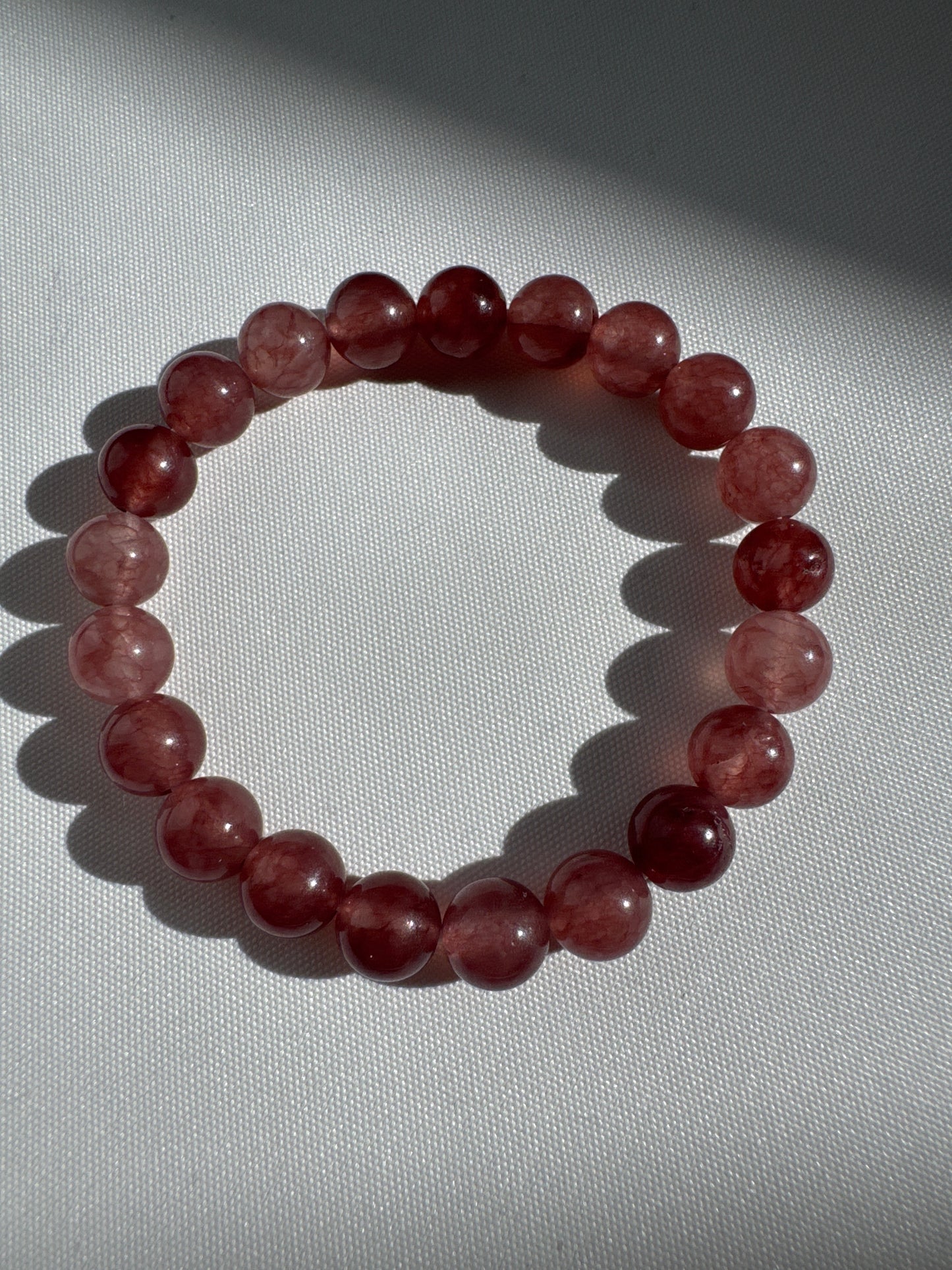 Strawberry Quartz Bracelets | Bespoke Crystals