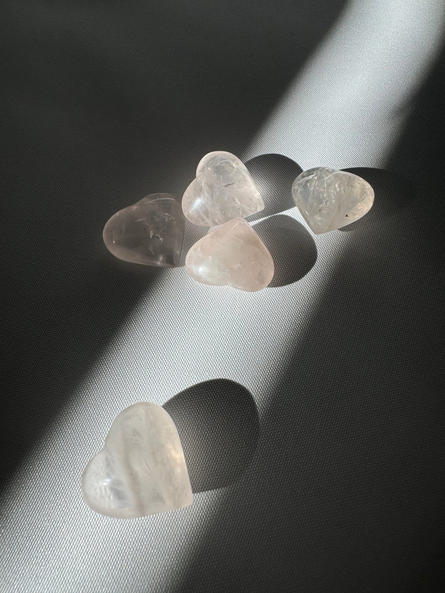 Mini Rose Quartz Hearts | Bespoke Crystals