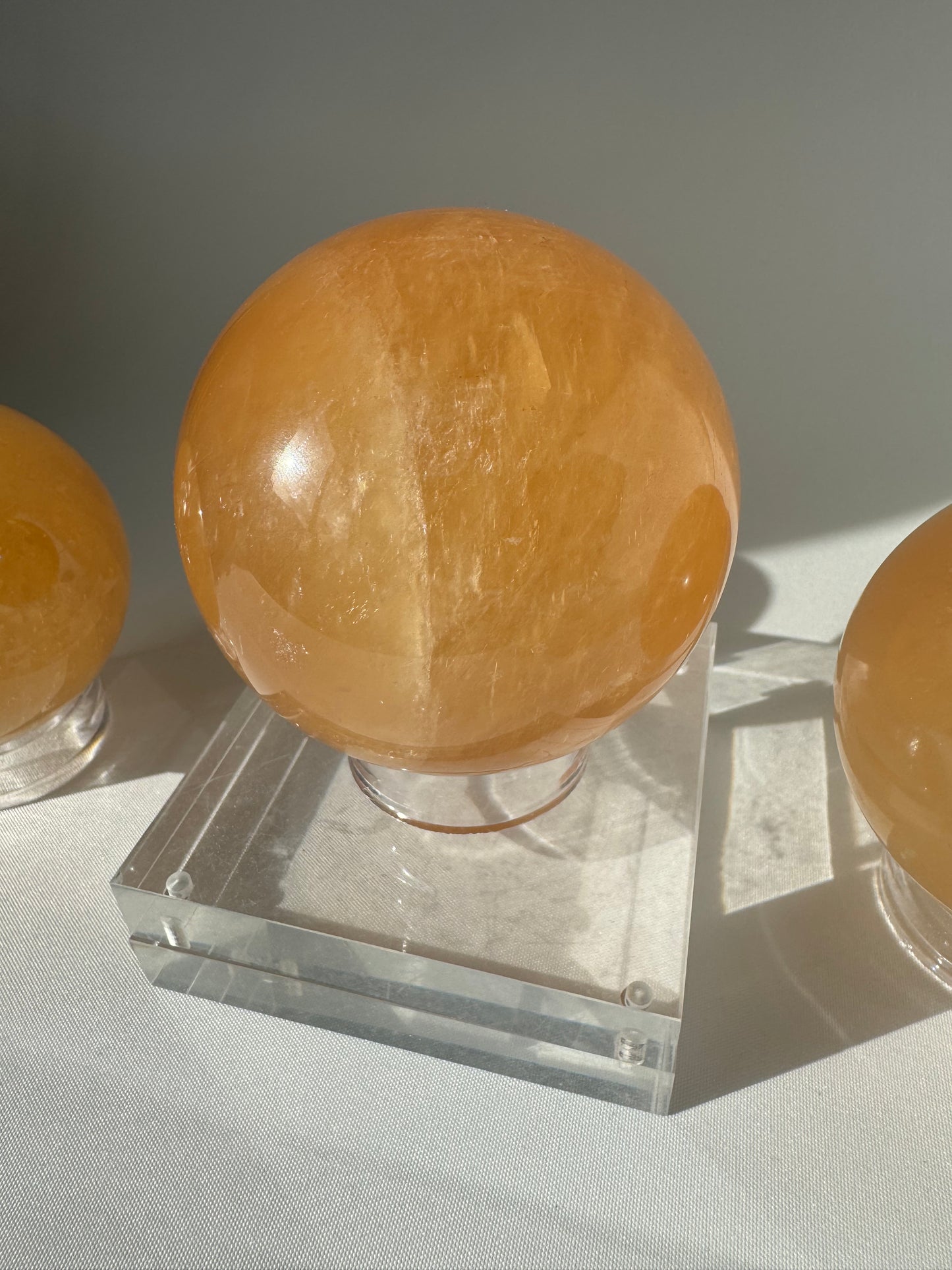 Rainbow Honey Calcite Sphere #HC1 | Bespoke Crystals
