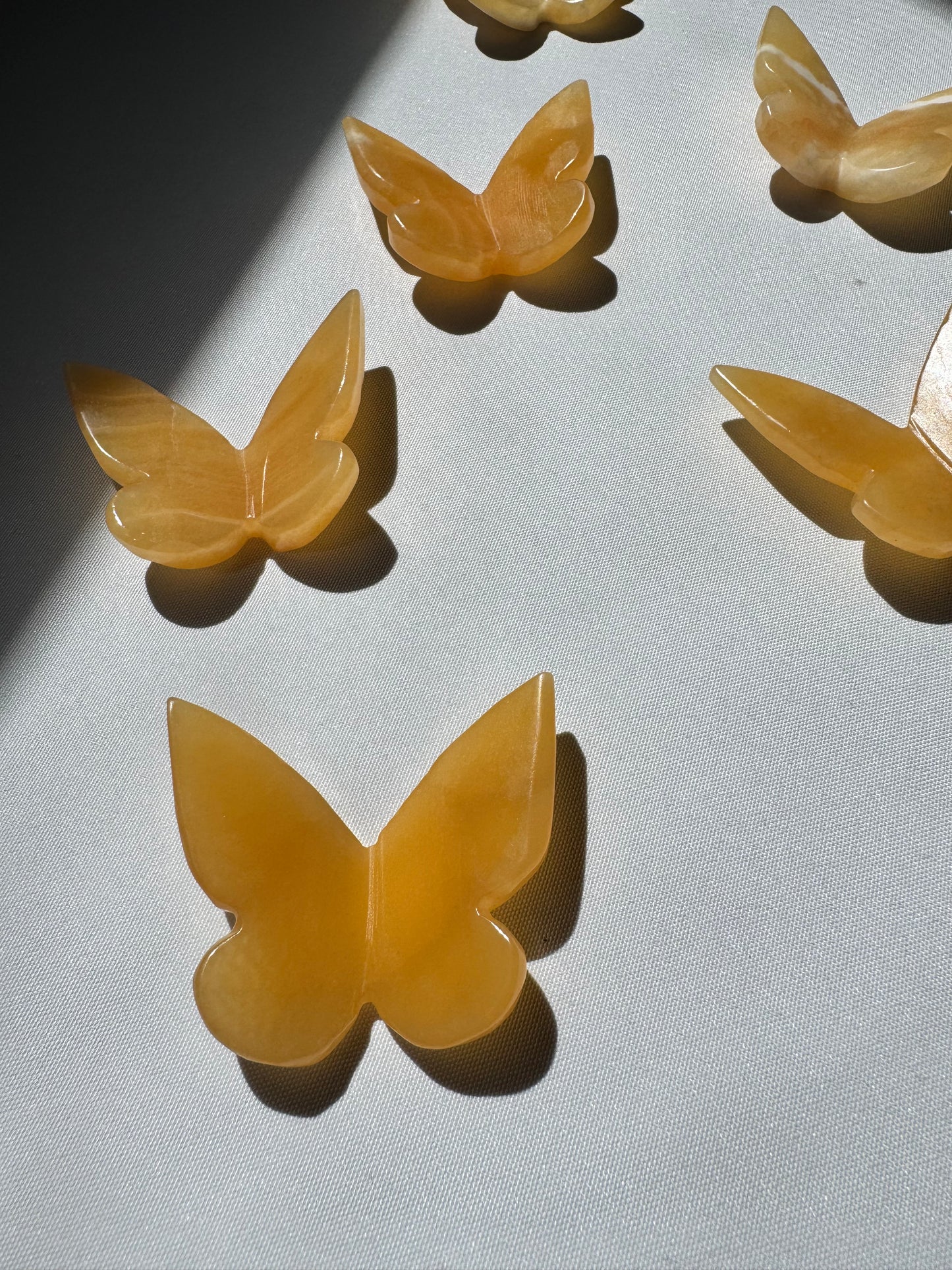 Orange Calcite 3D Butterflies