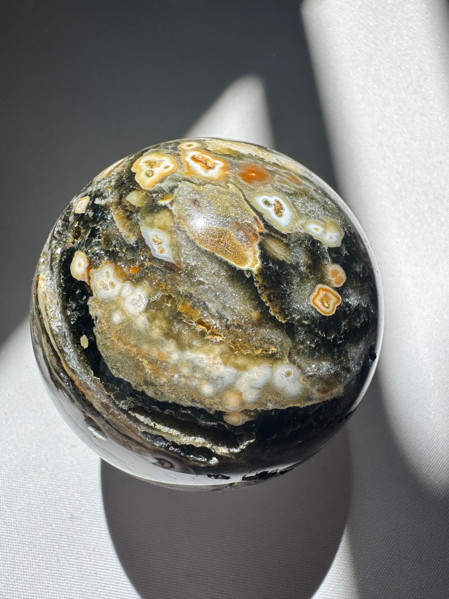 Orbicular Ocean Jasper Sphere #4 | Bespoke Crystals