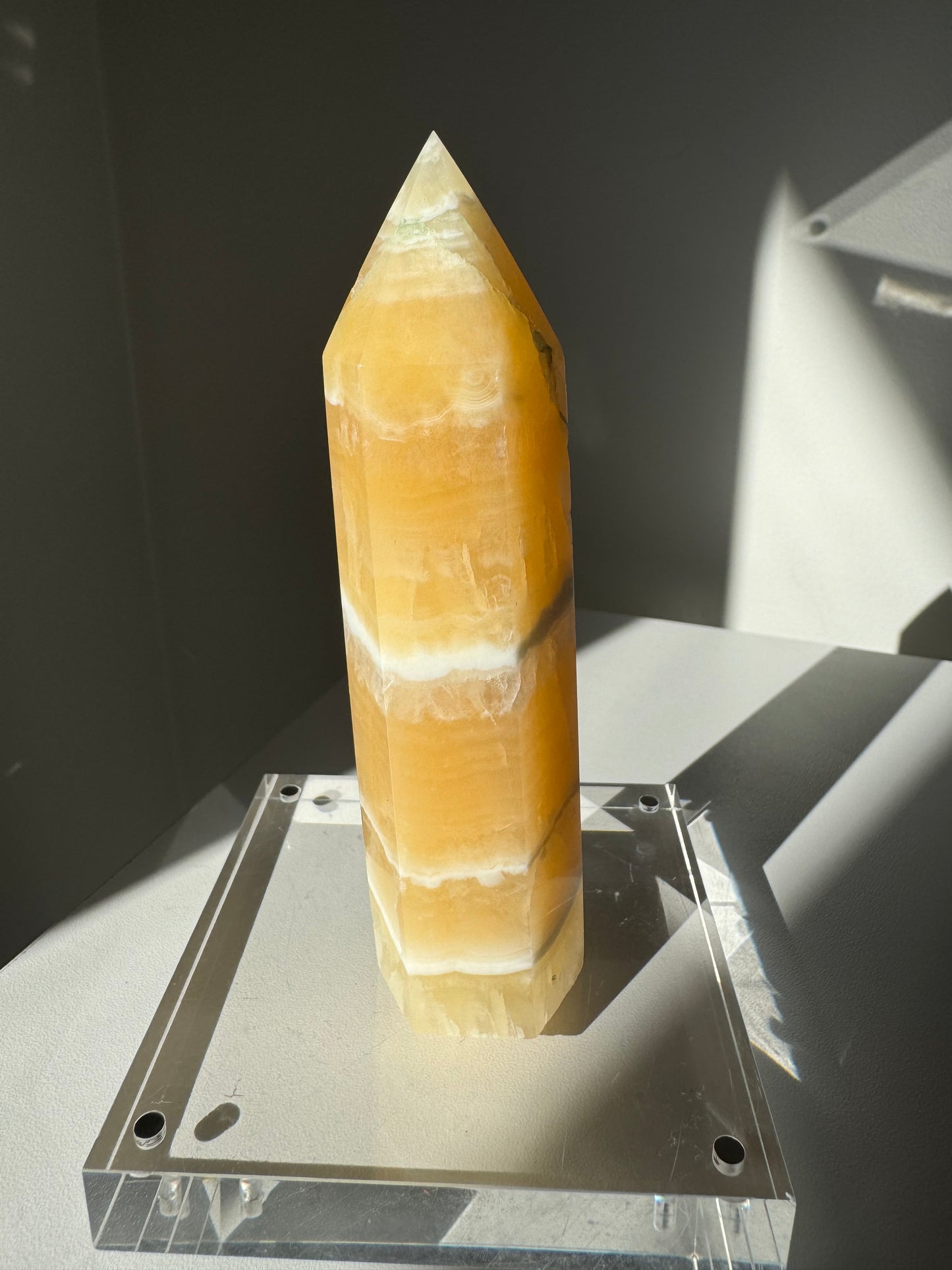 Orange Calcite Tower | Bespoke Crystals