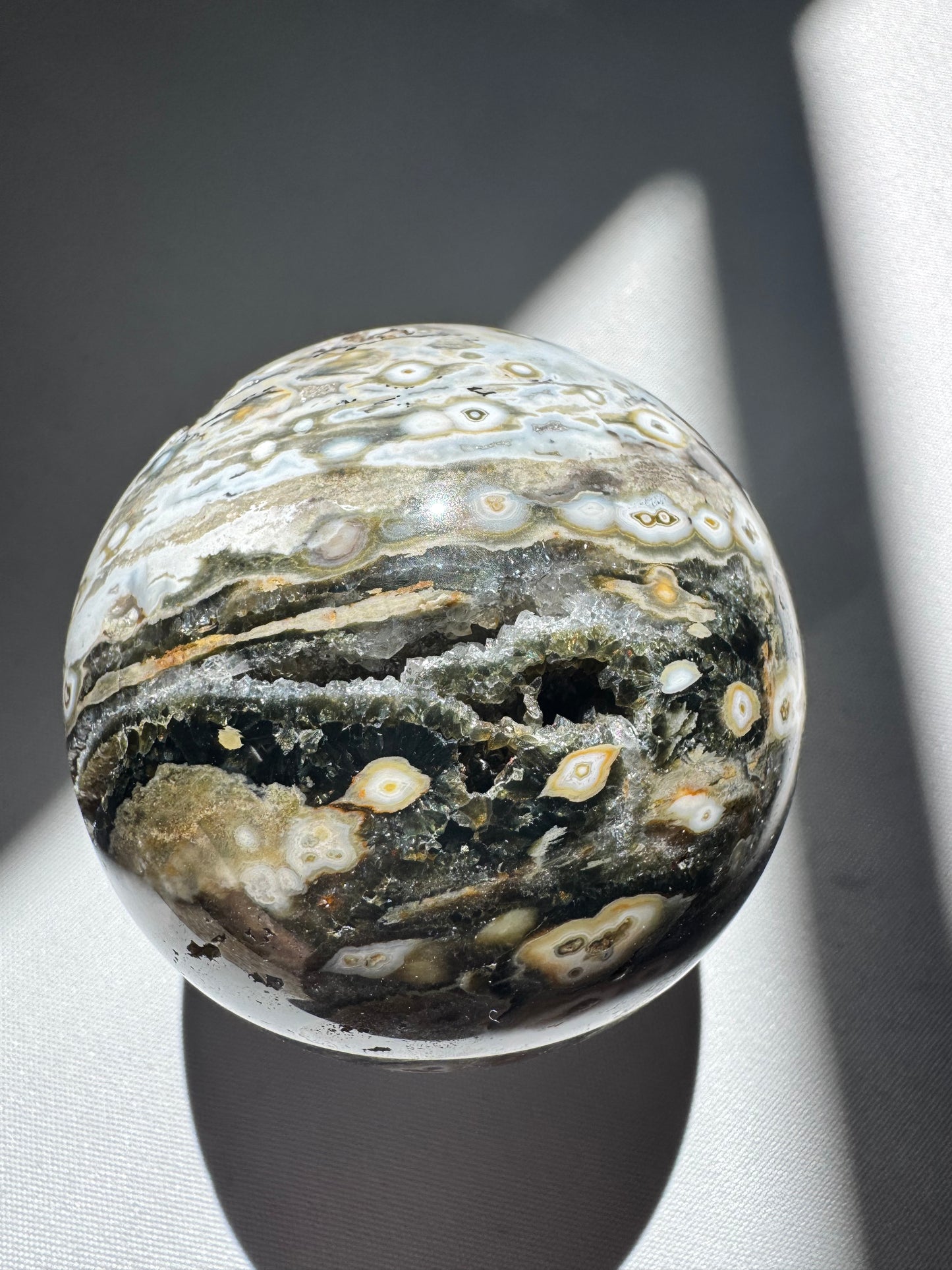 Orbicular Ocean Jasper Sphere #4 | Bespoke Crystals