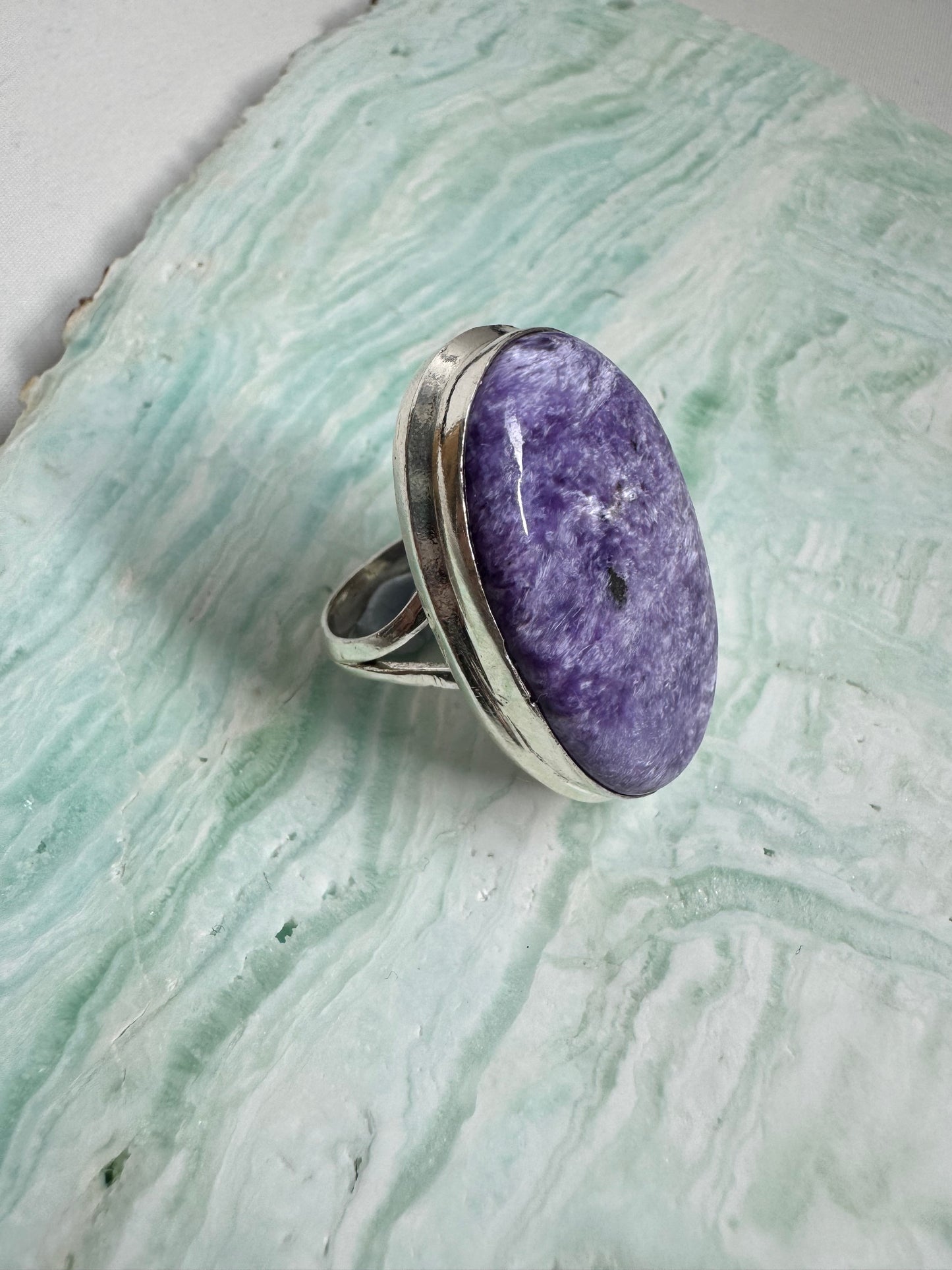 Large Charoite Ring