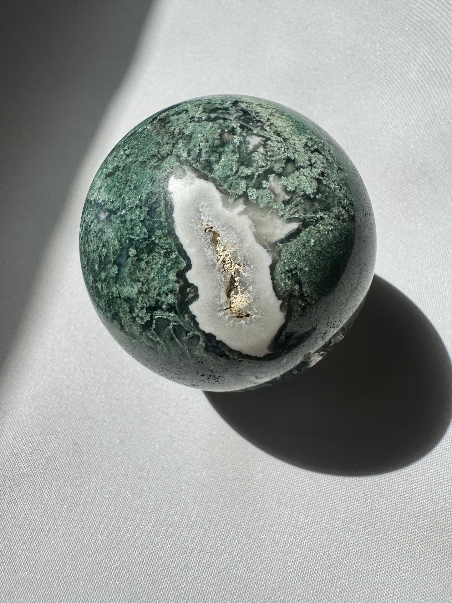 Moss Agate Sphere #2 | Bespoke Crystals