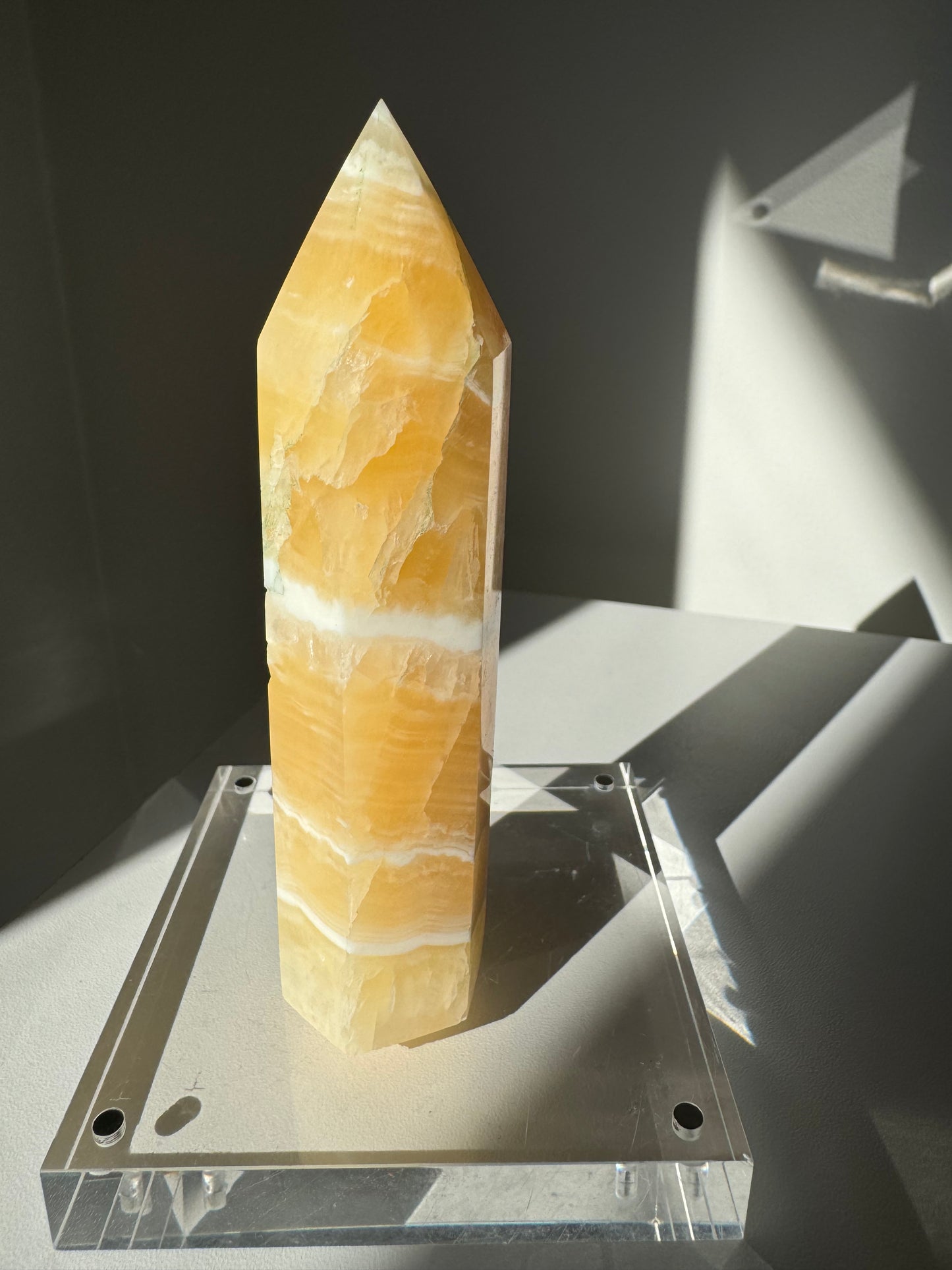 Orange Calcite Tower | Bespoke Crystals
