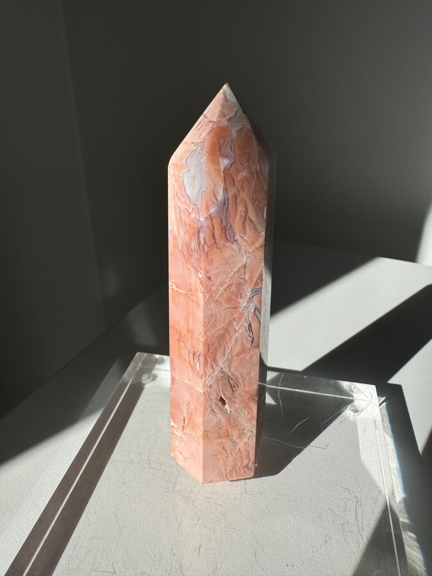 Cotton Candy Agate Point #1 | Bespoke Crystals
