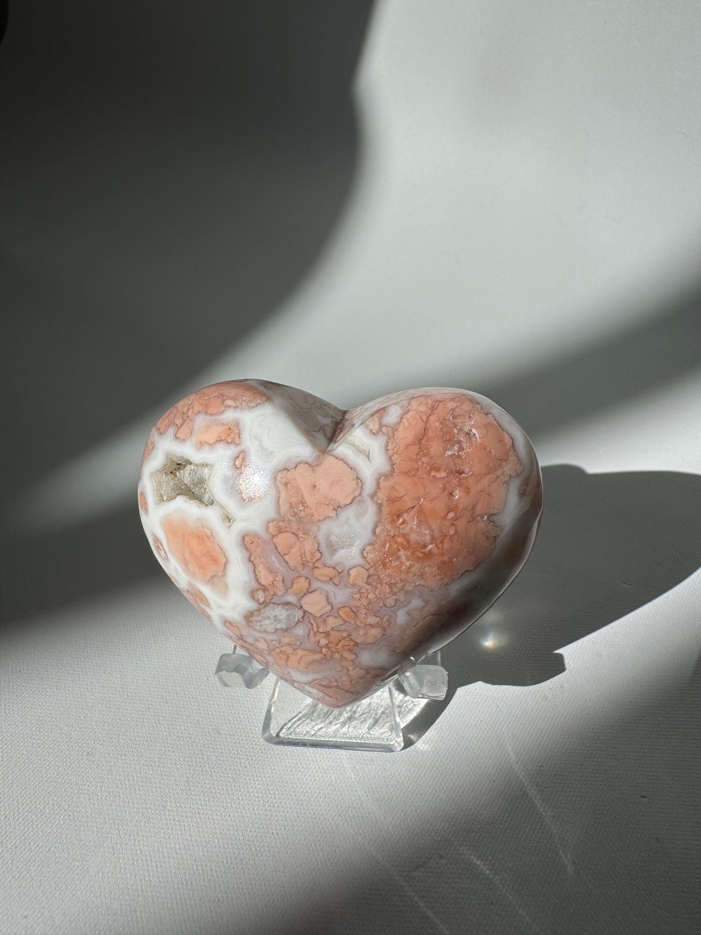 Cotton Candy Agate Hearts | Bespoke Crystals