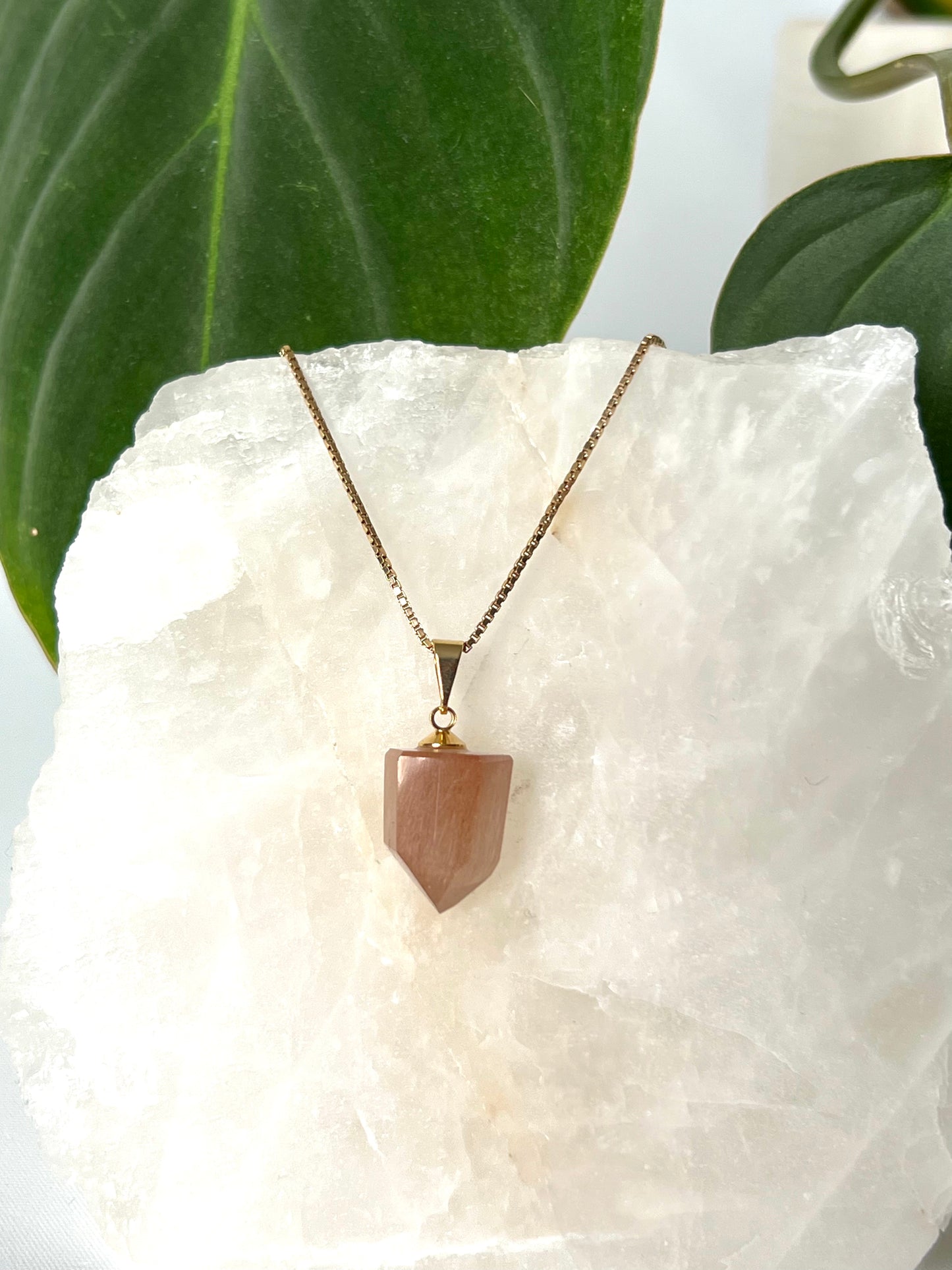 Red Amphibole Quartz Pendant | Bespoke Crystals