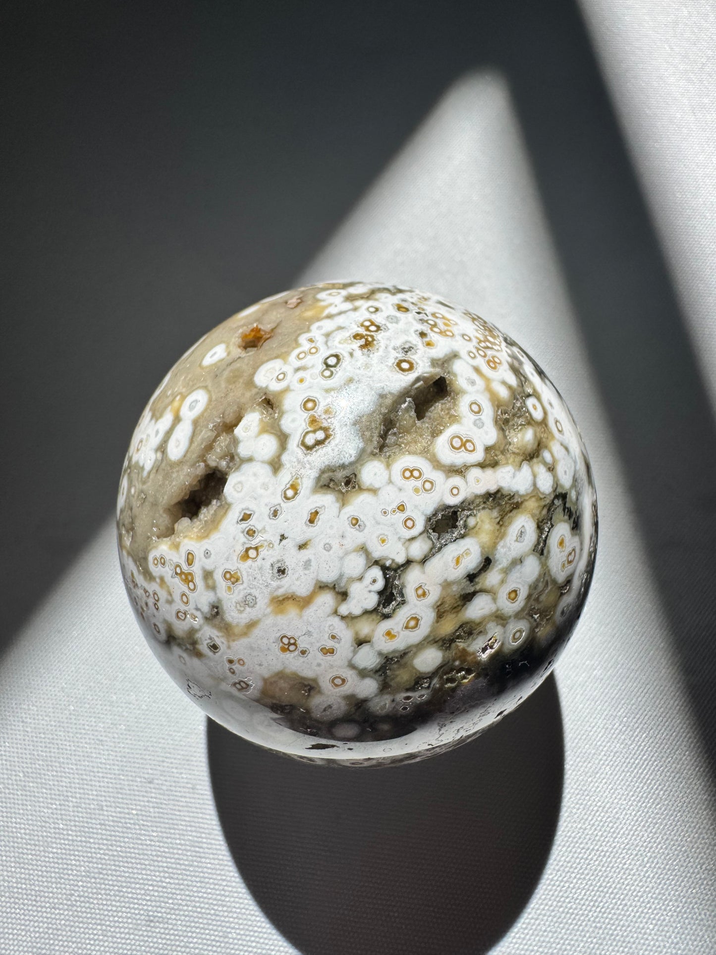 Orbicular Ocean Jasper Sphere #3 | Bespoke Crystals