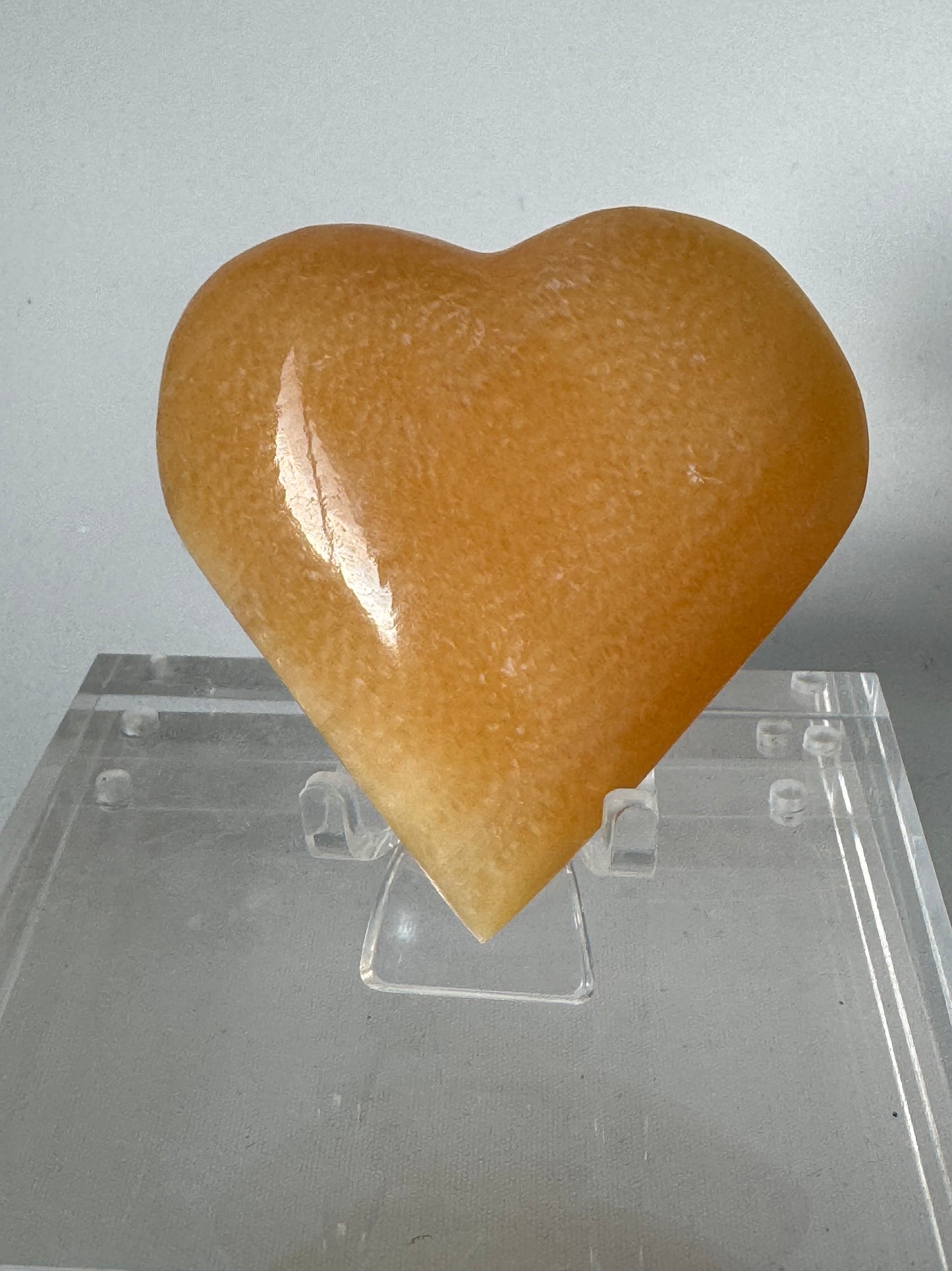 Orange Calcite Heart with Stand | Bespoke Crystals