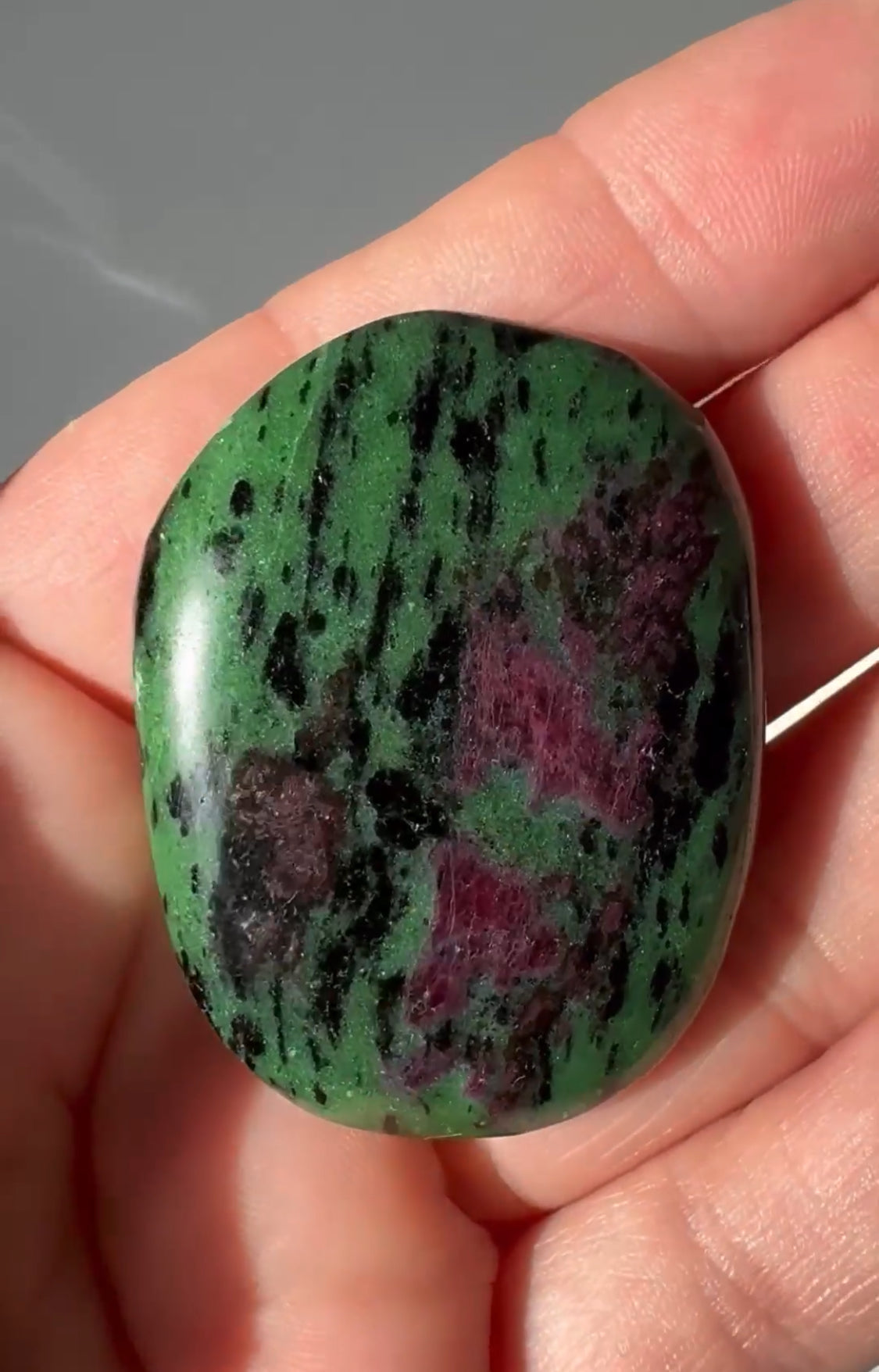 Ruby Zoisite Flat Stone | Bespoke Crystals
