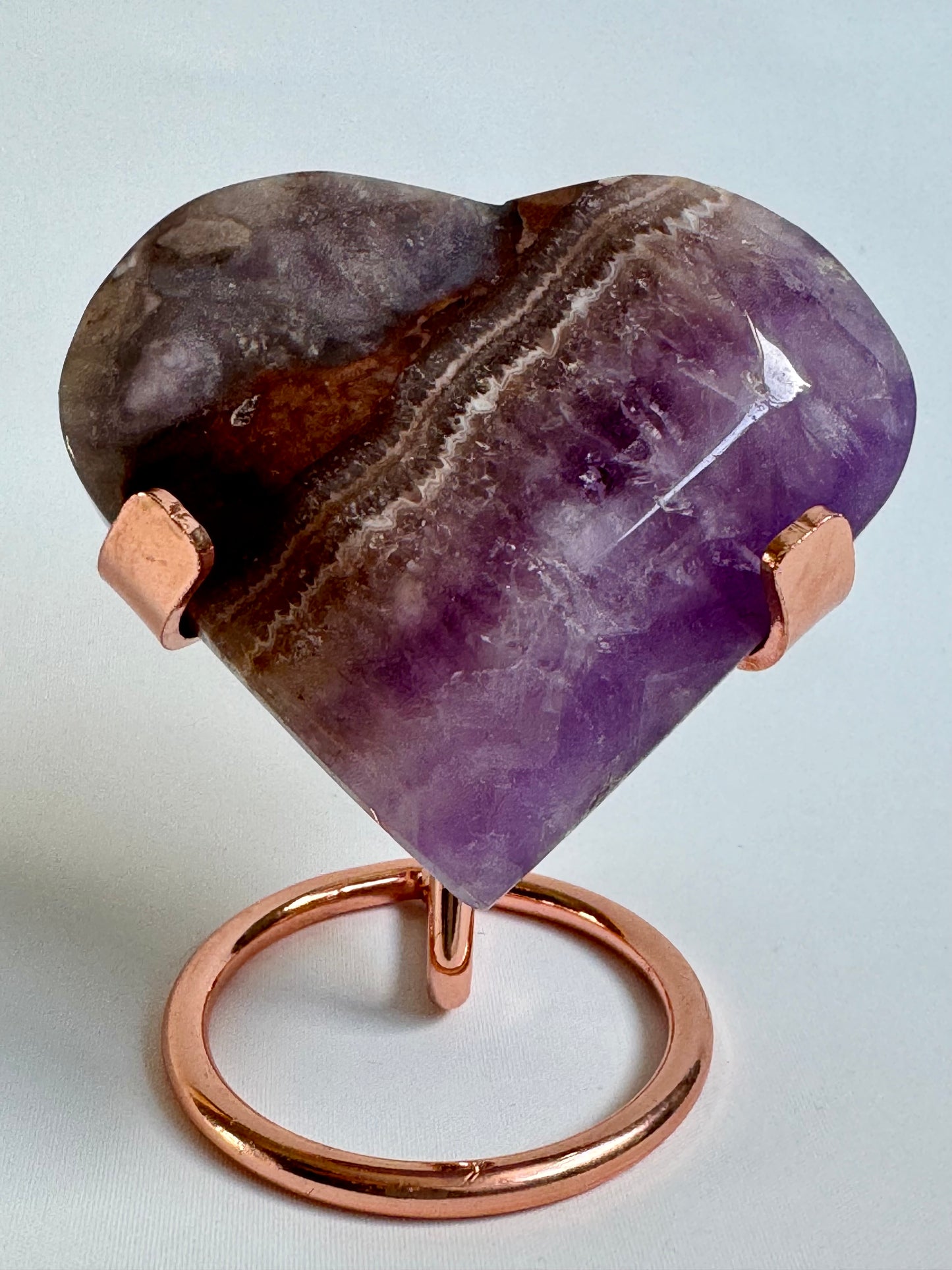 Amethyst Crazy Lace Agate Heart #2 | Bespoke Crystals