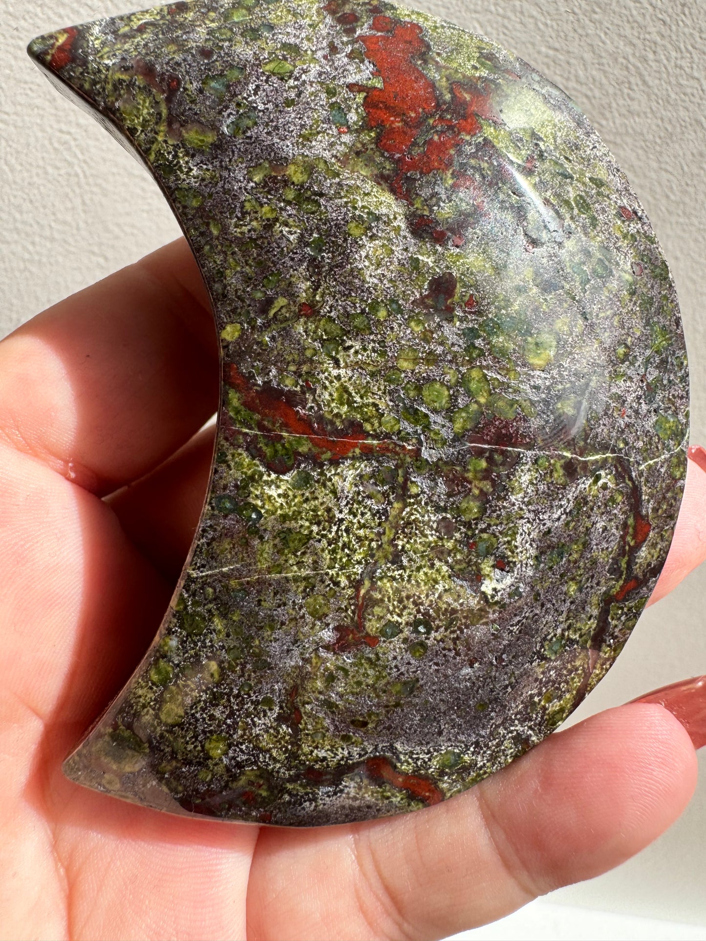 Dragon Stone Moon with Stand | Bespoke Crystals