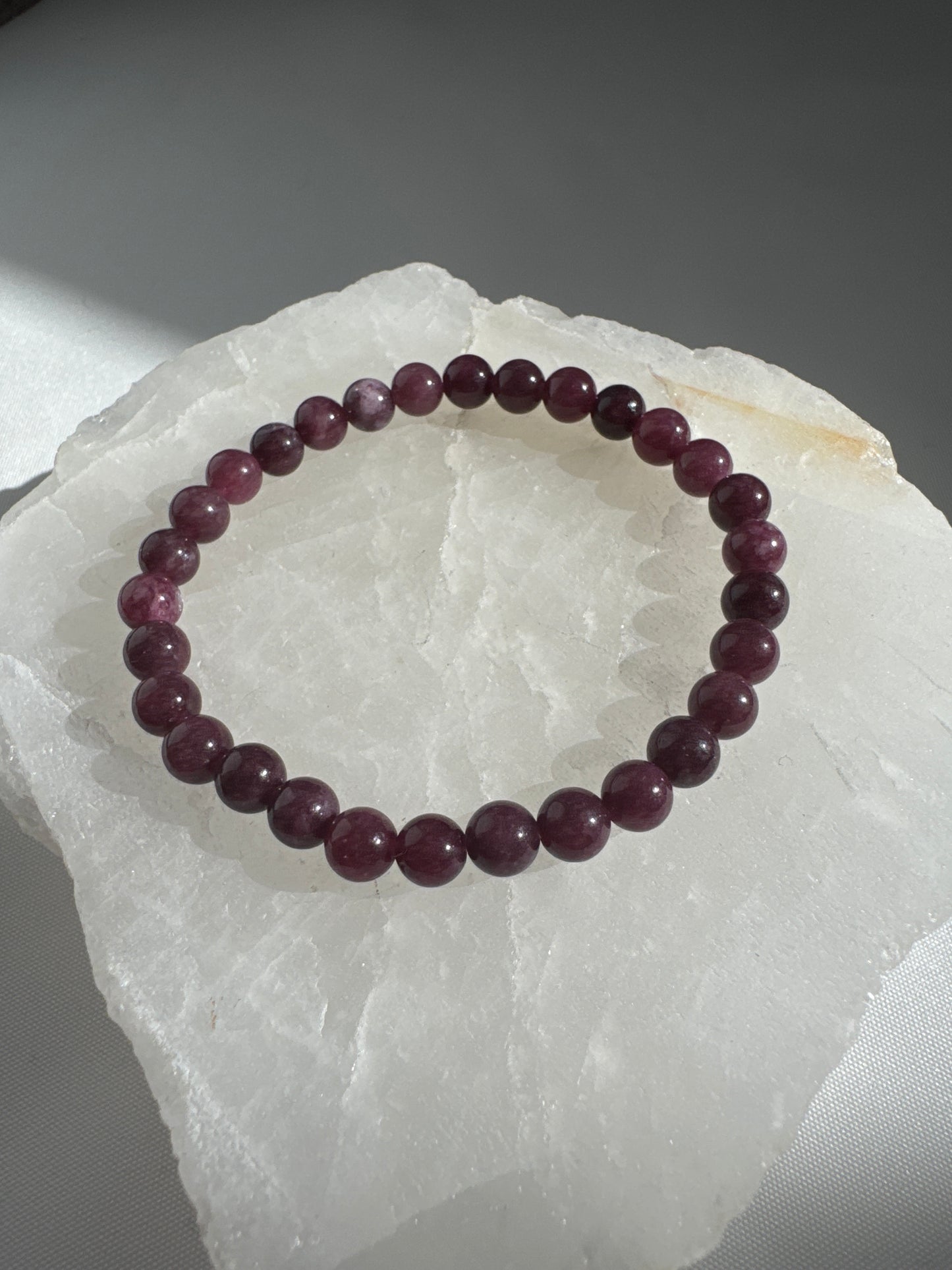 Garnet 6mm Bracelet | Bespoke Crystals