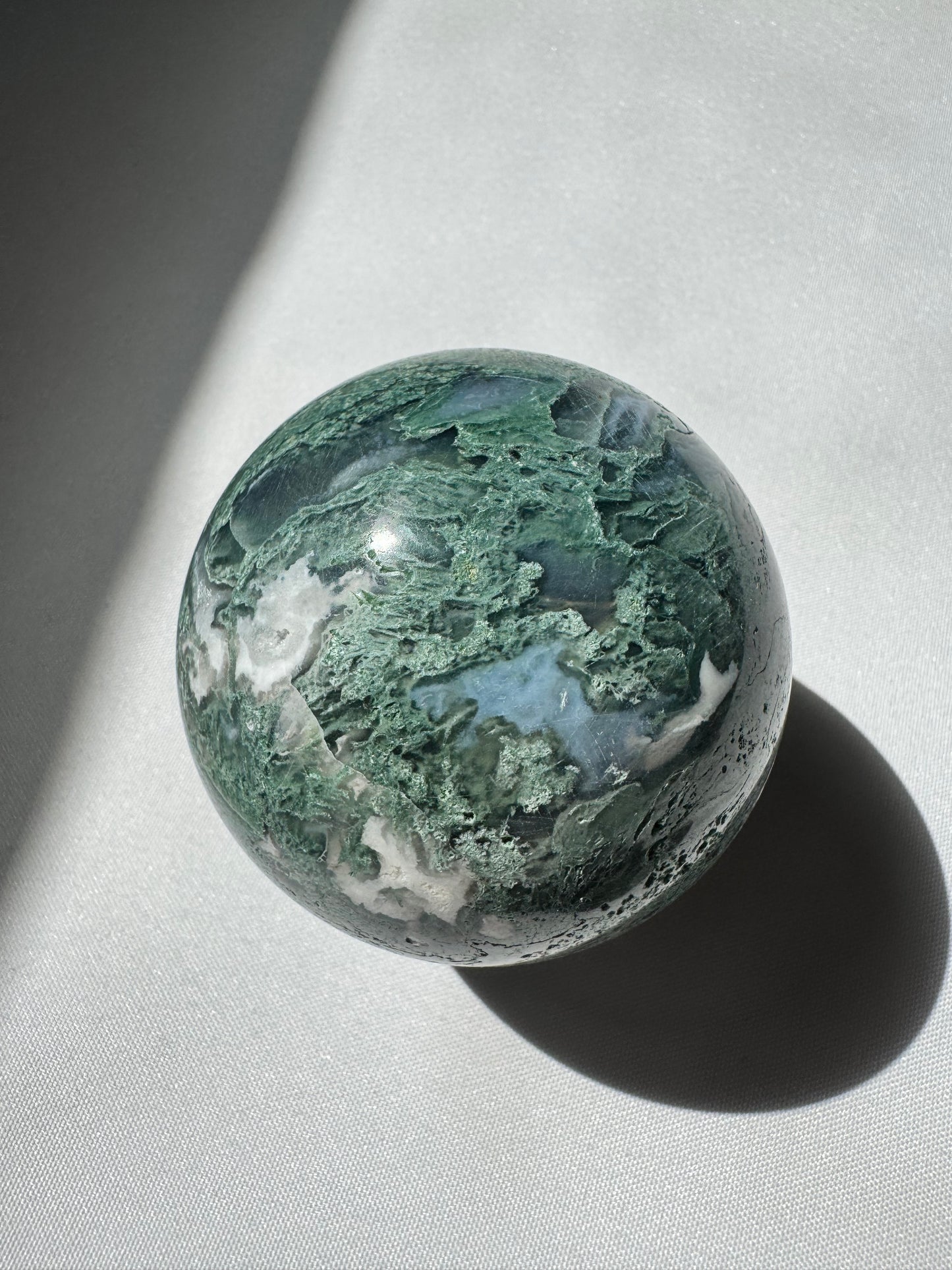 Moss Agate Sphere #2 | Bespoke Crystals