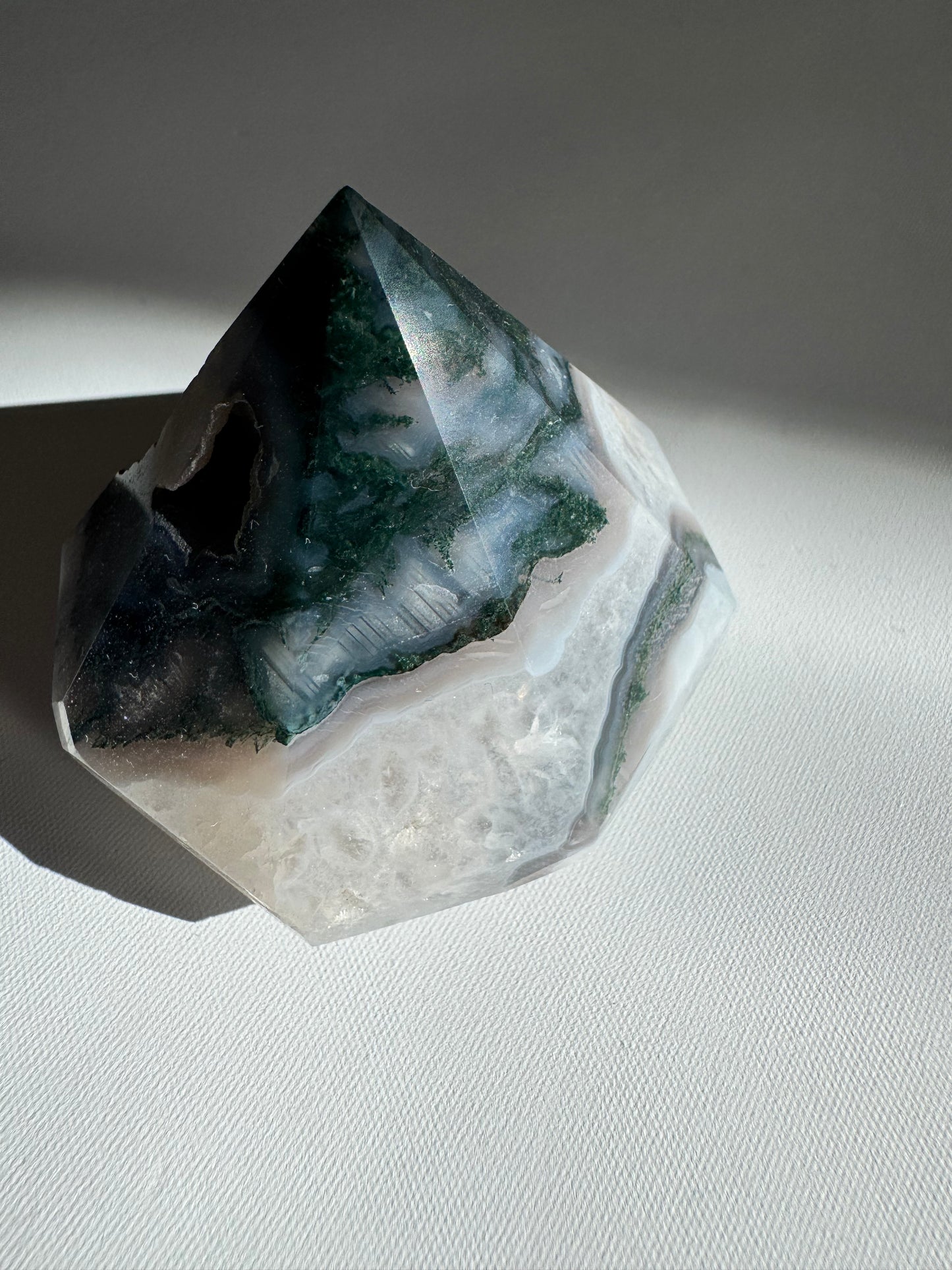 Moss Agate Diamond | Bespoke Crystals