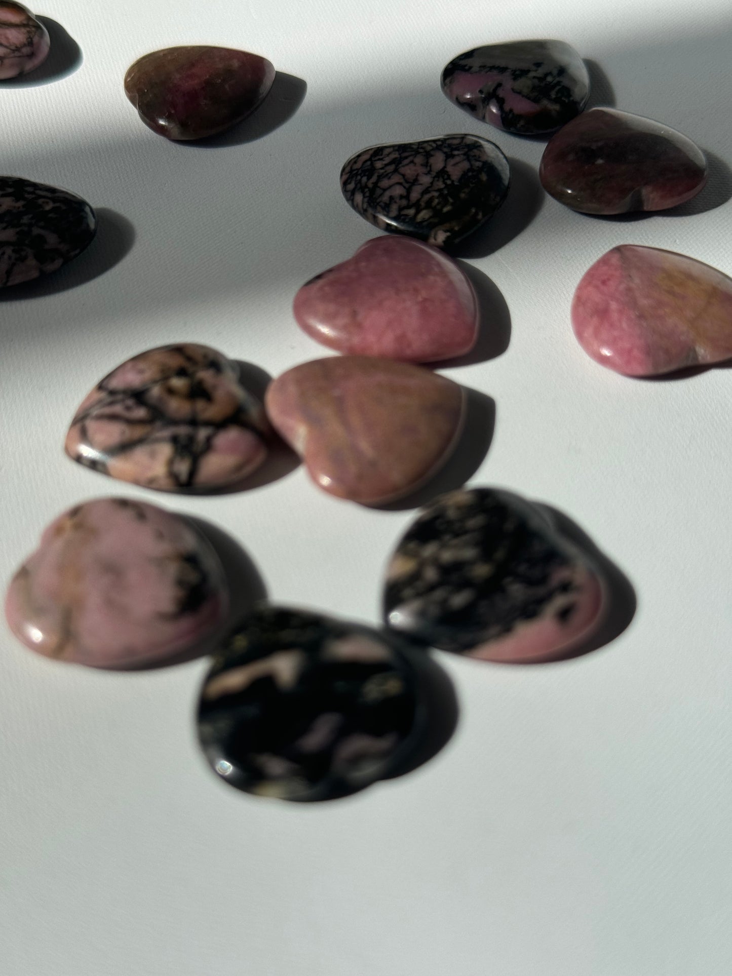 Rhodonite Mini Hearts | Bespoke Crystals