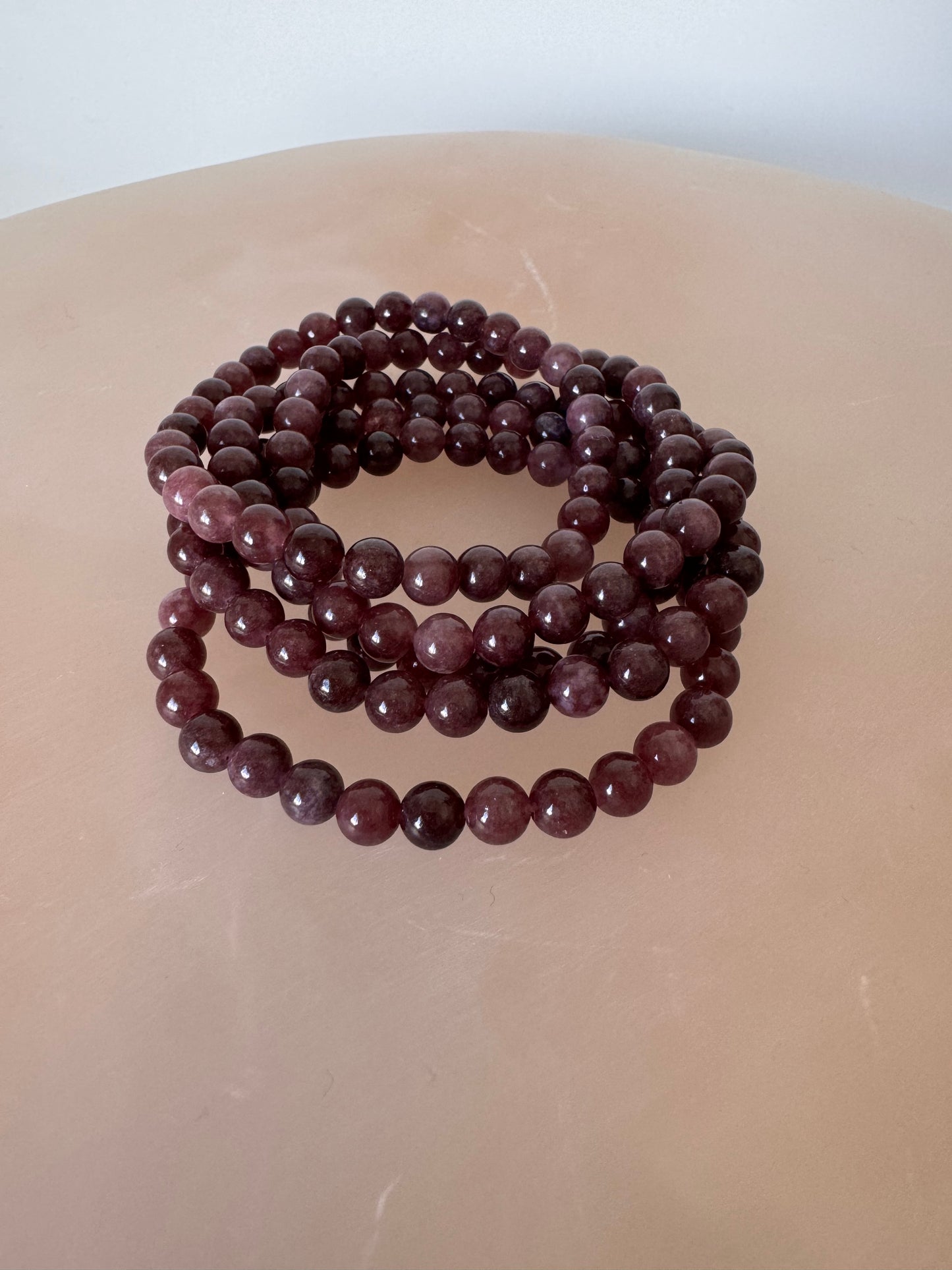 Garnet 6mm Bracelet | Bespoke Crystals