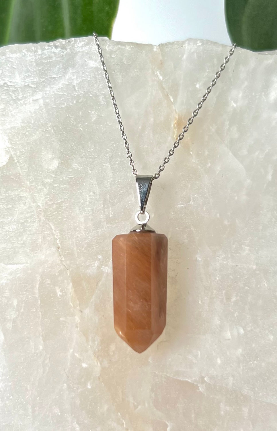 Red Amphibole Quartz Pendant |Bespoke Crystals