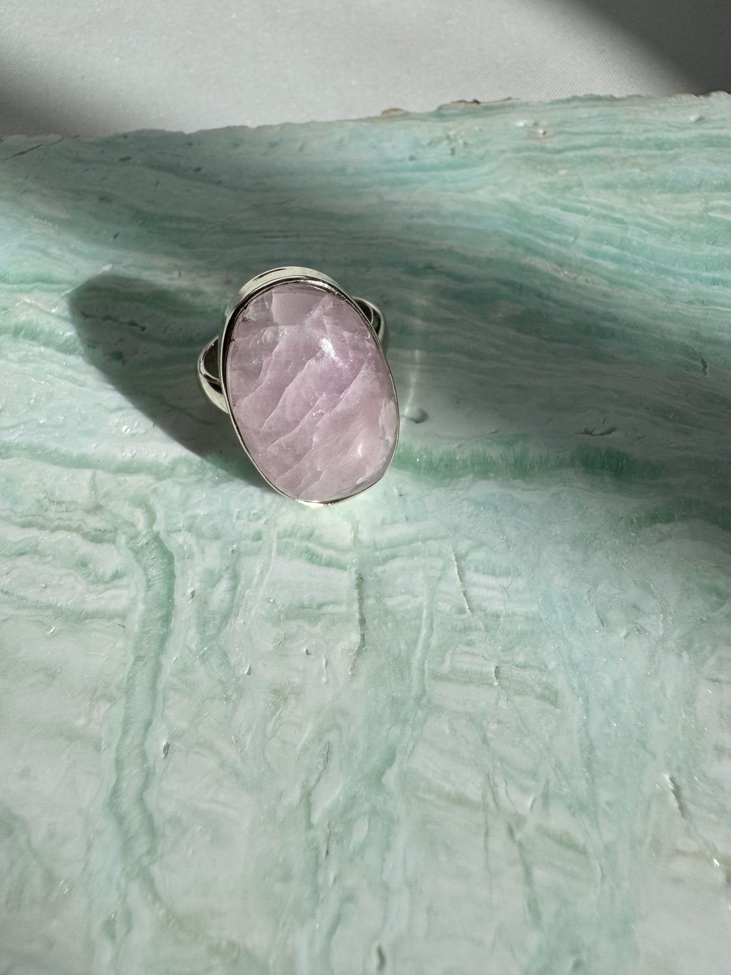 Pink Kunzite Sterling Silver Ring