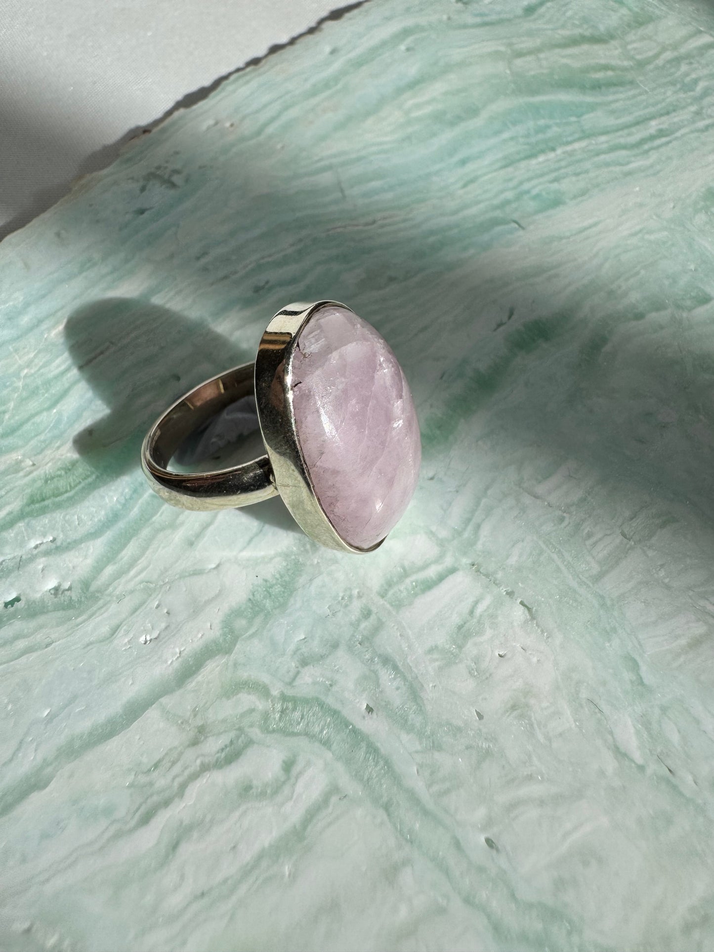 Pink Kunzite Sterling Silver Ring
