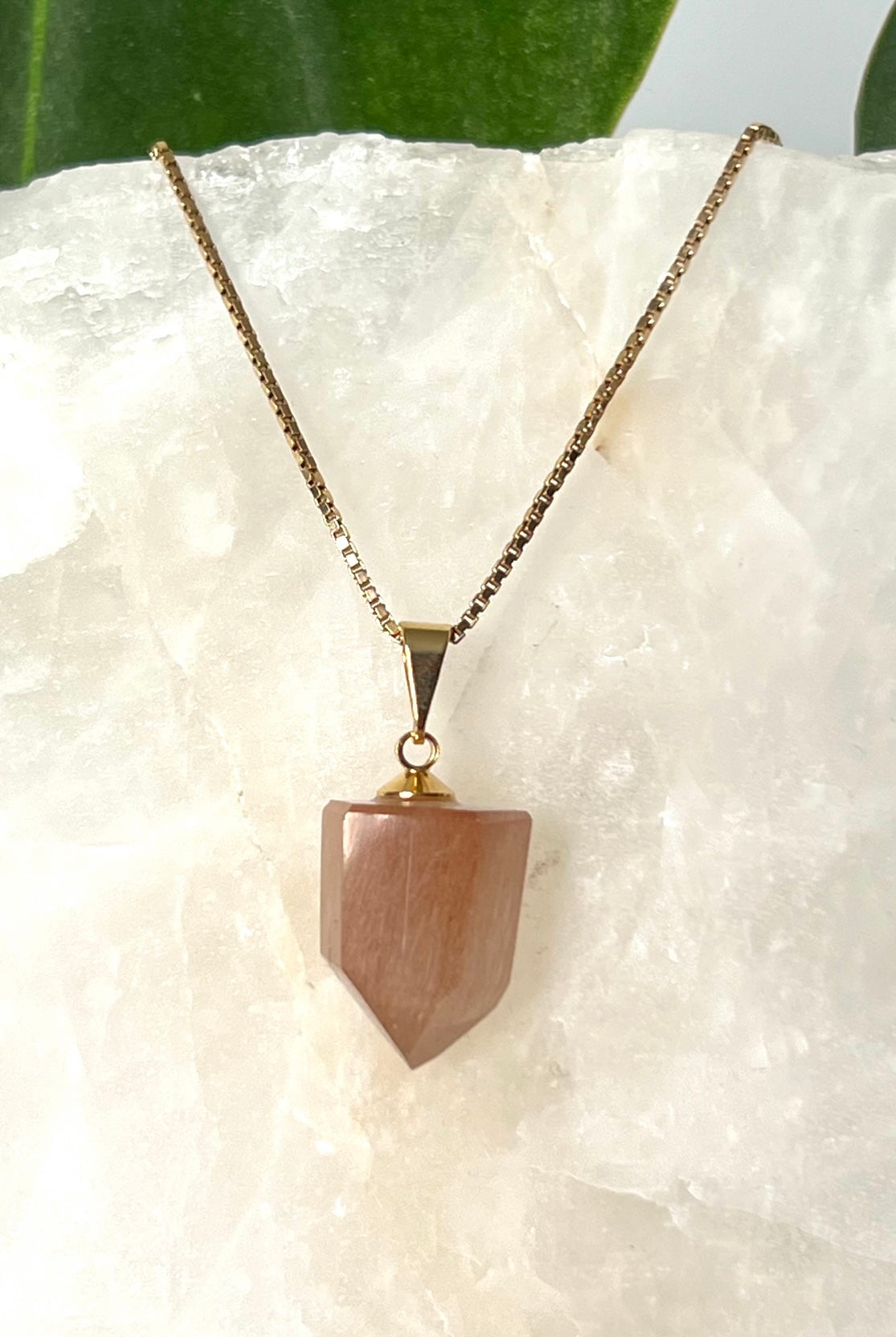Red Amphibole Quartz Pendant | Bespoke Crystals