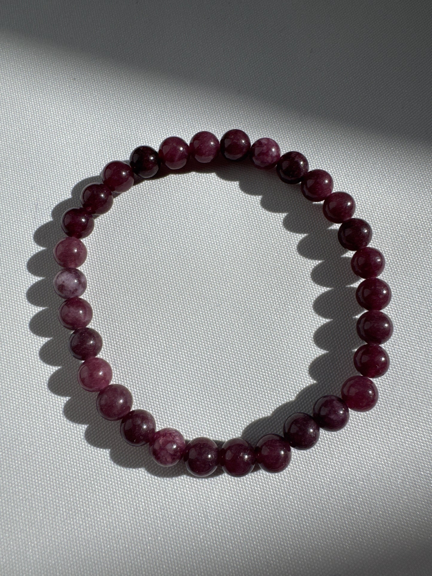 Garnet 6mm Bracelet | Bespoke Crystals