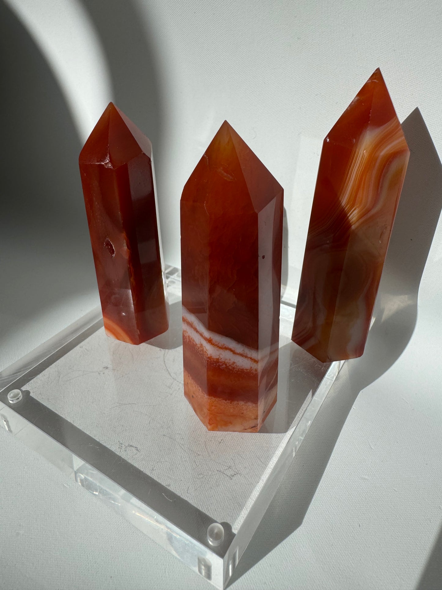 Carnelian Points | Bespoke Crystals