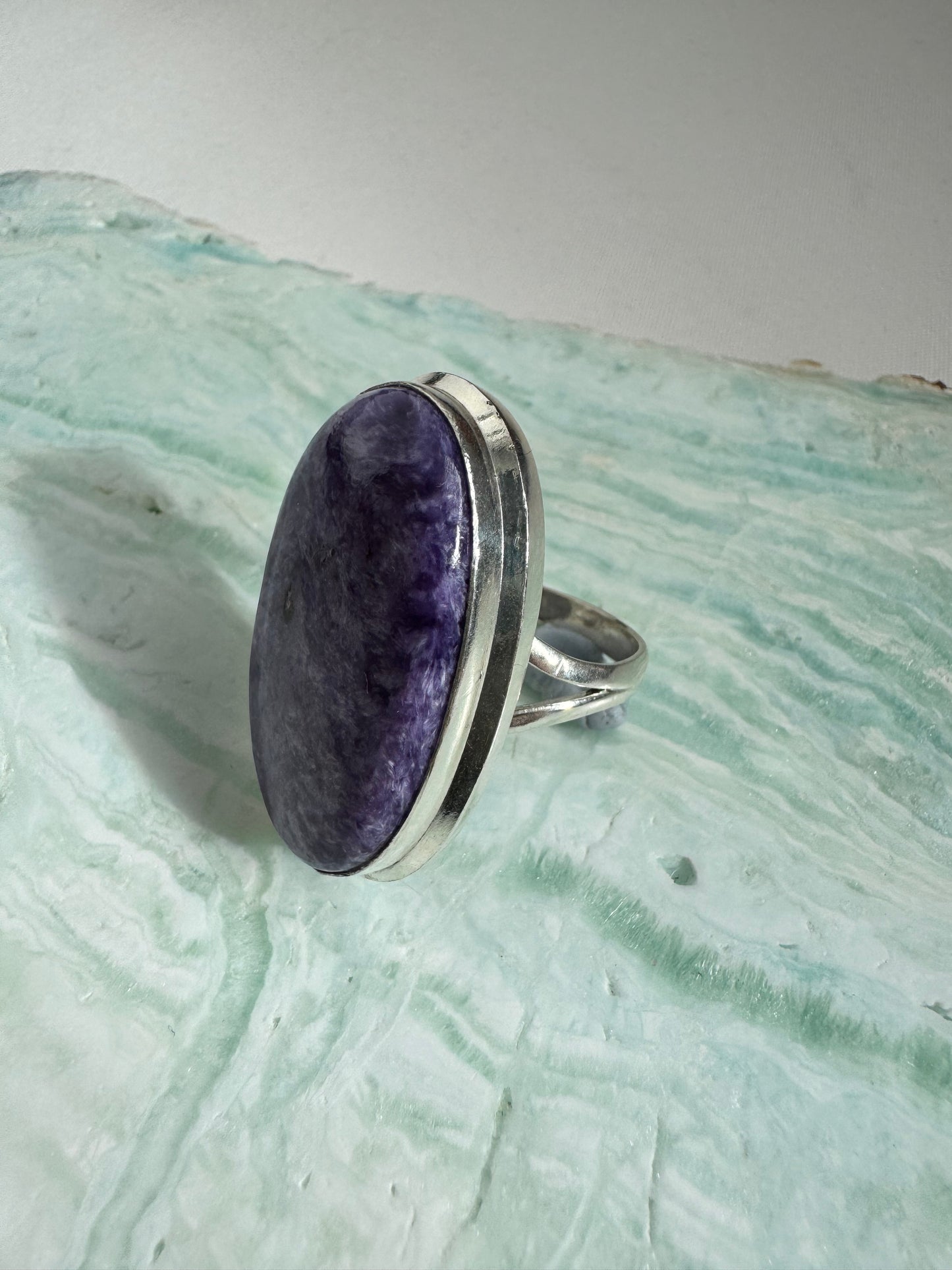 Large Charoite Ring