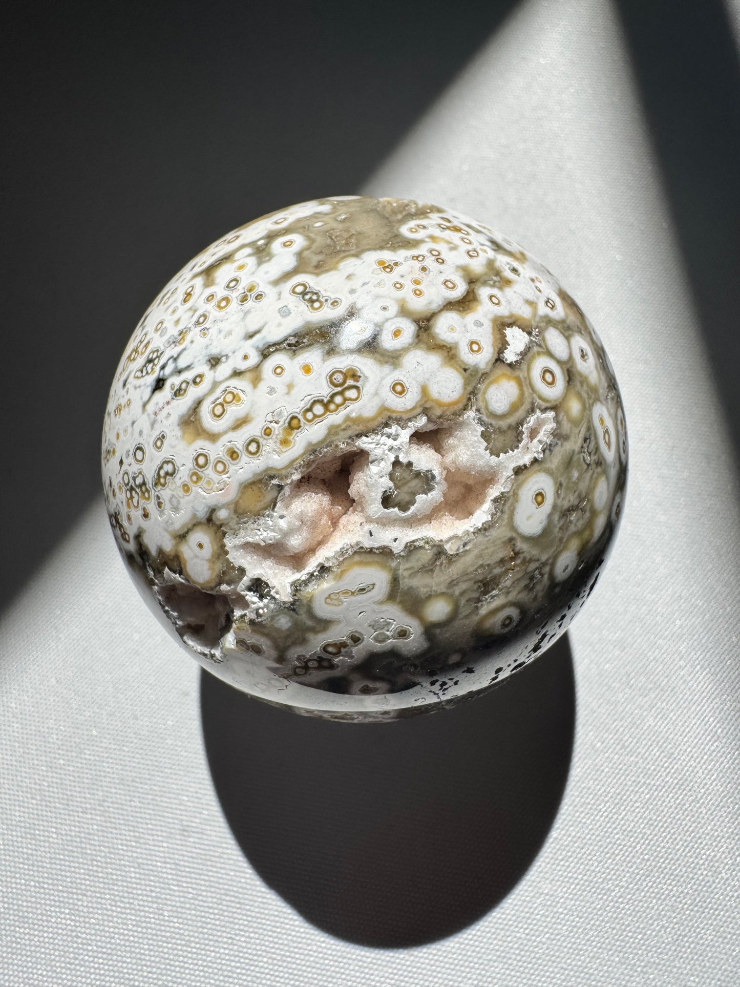 Orbicular Ocean Jasper Sphere #3 | Bespoke Crystals