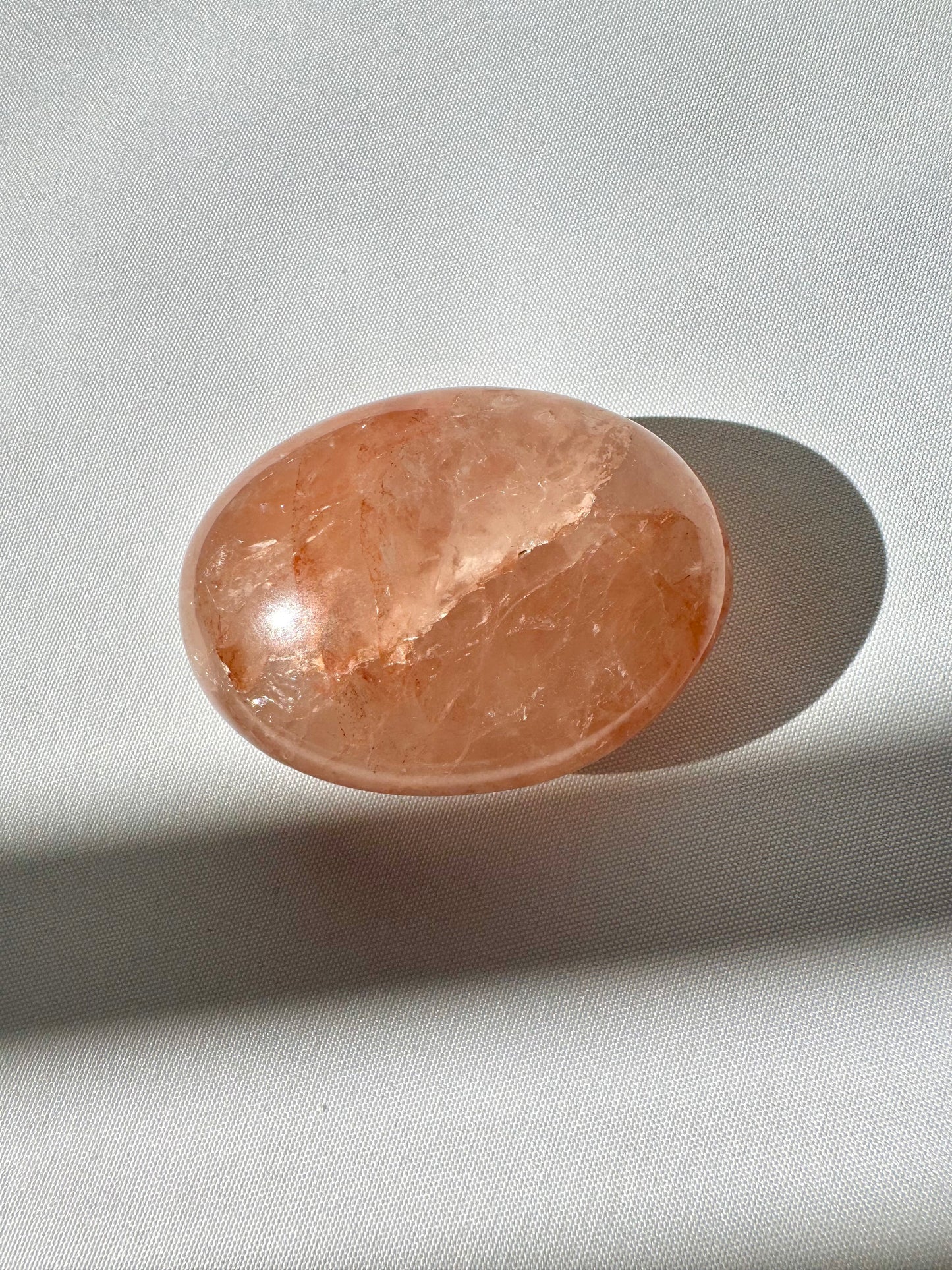 Fire Quartz Palm Stones | Bespoke Crystals