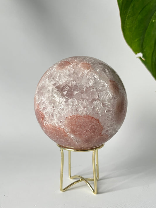 Pink Amethyst Sphere with Stalactites