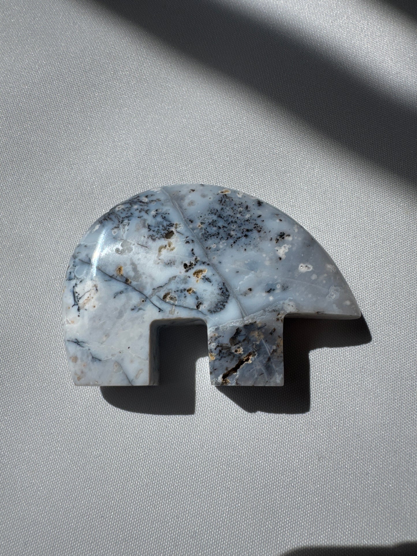 Dendritic Opal Polar Bears | Bespoke Crystals