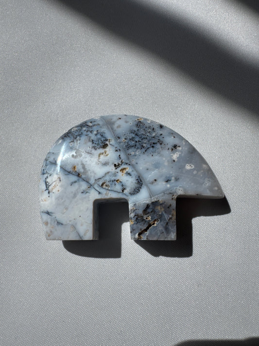Dendritic Opal Polar Bears | Bespoke Crystals