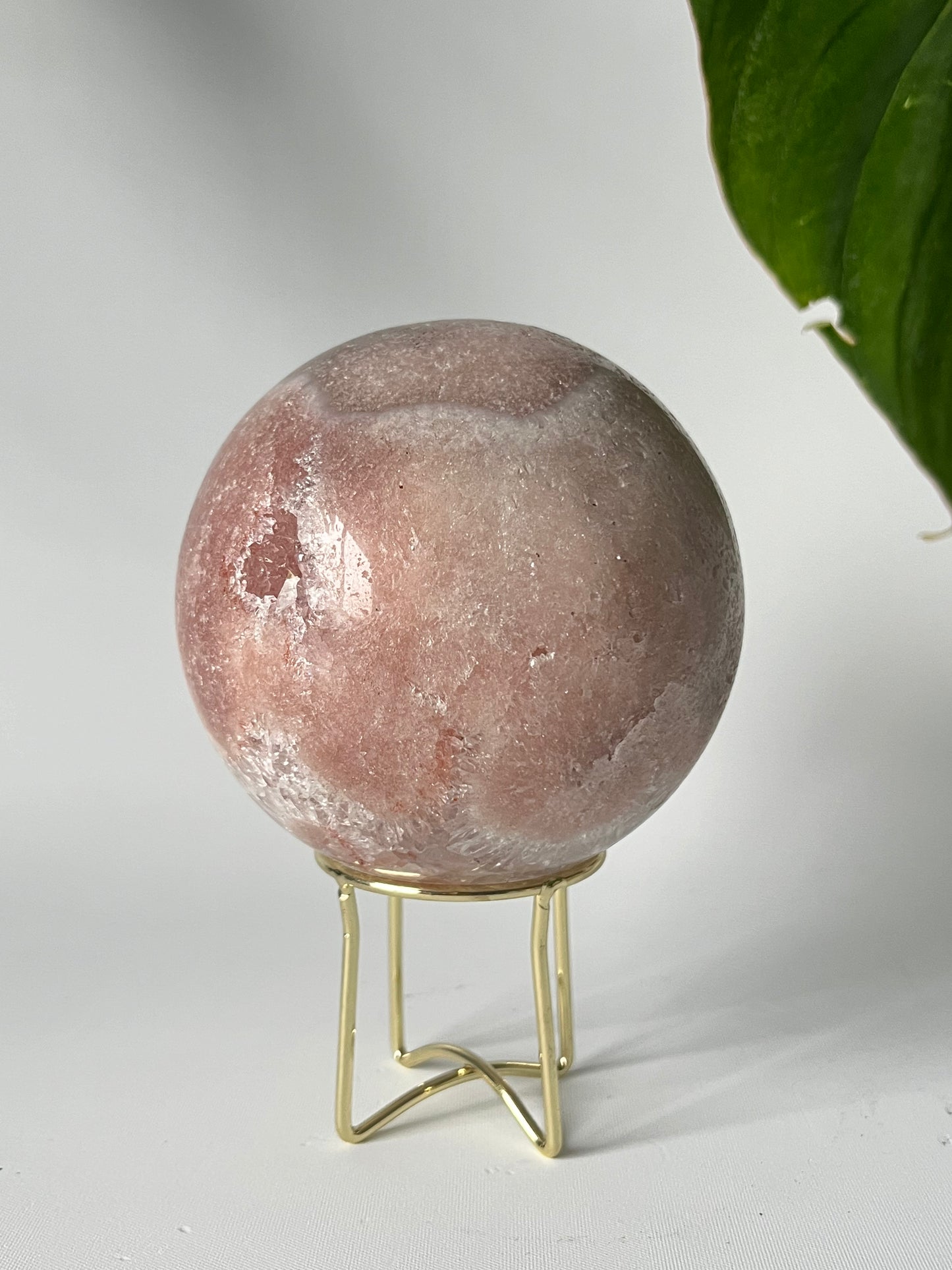 Pink Amethyst Sphere with Stalactites